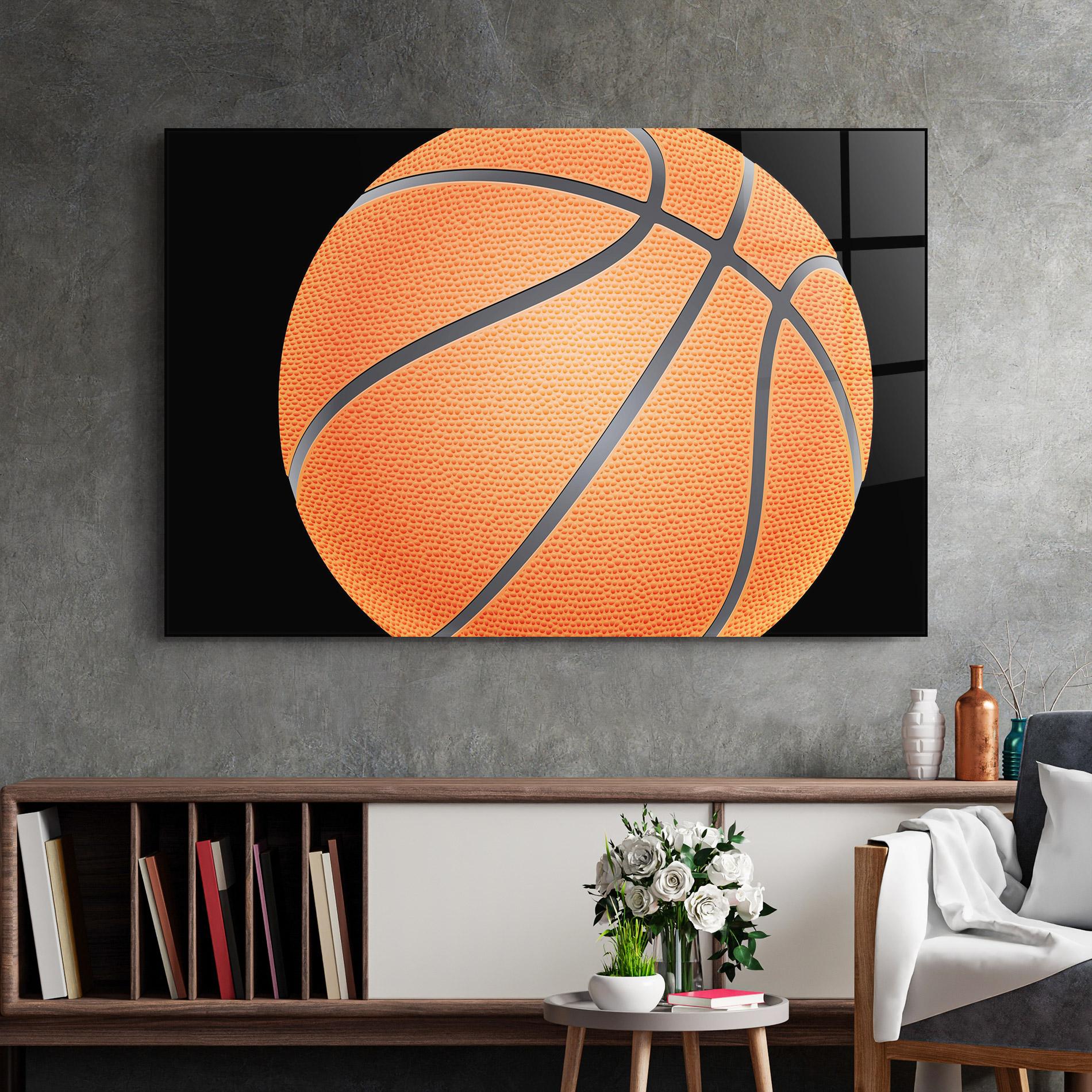 Üvegkép Close Up Basketball mockup 2