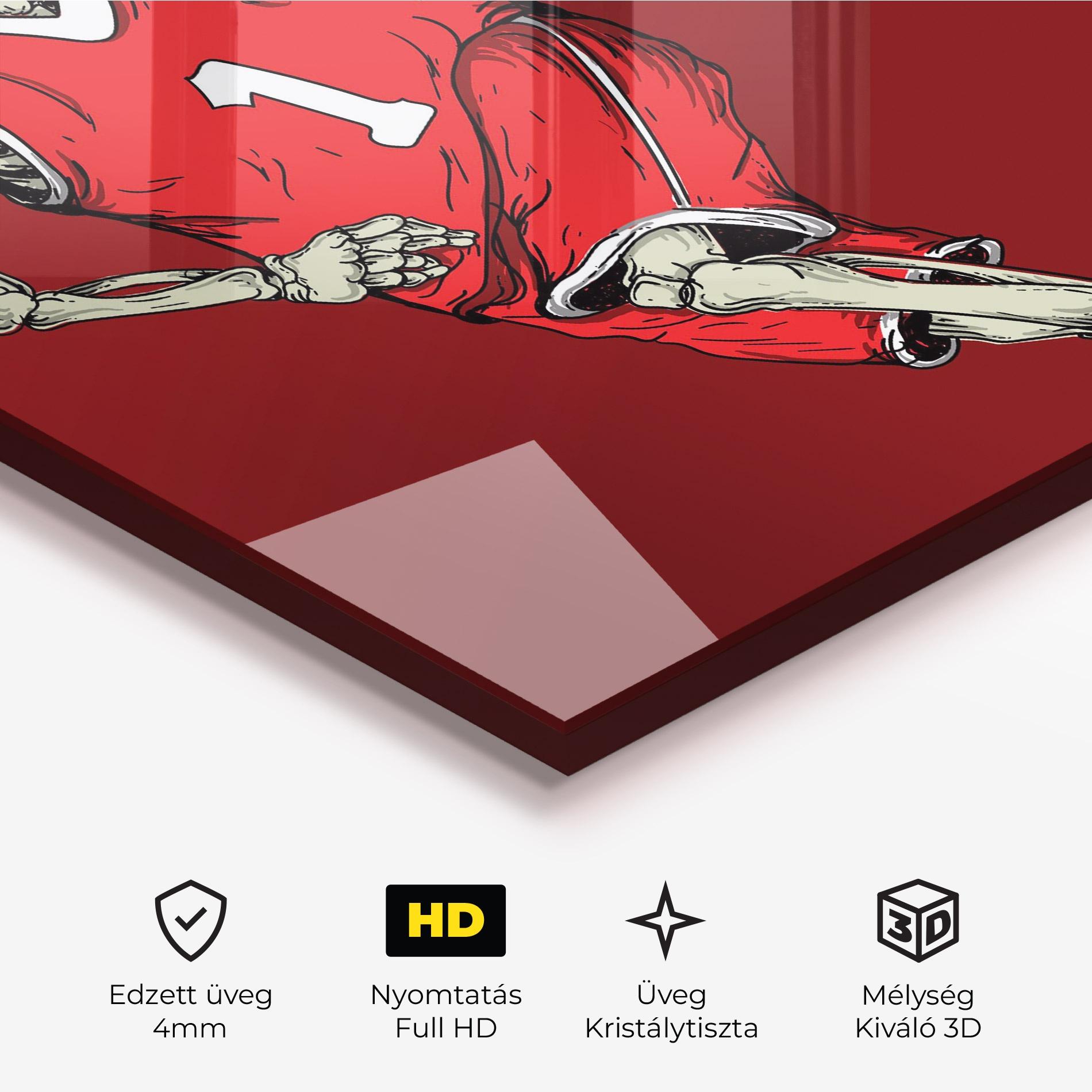 Üvegkép Basketball Skull mockup 3