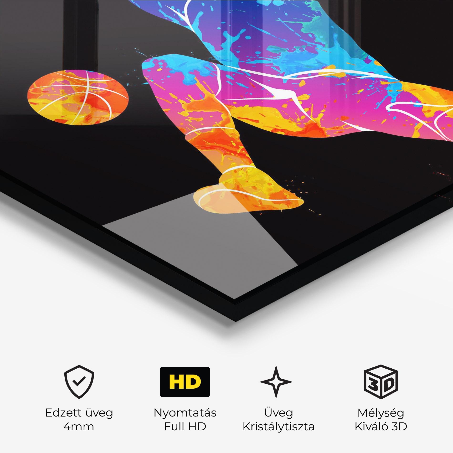 Üvegkép Blue Basket Hoop mockup 3