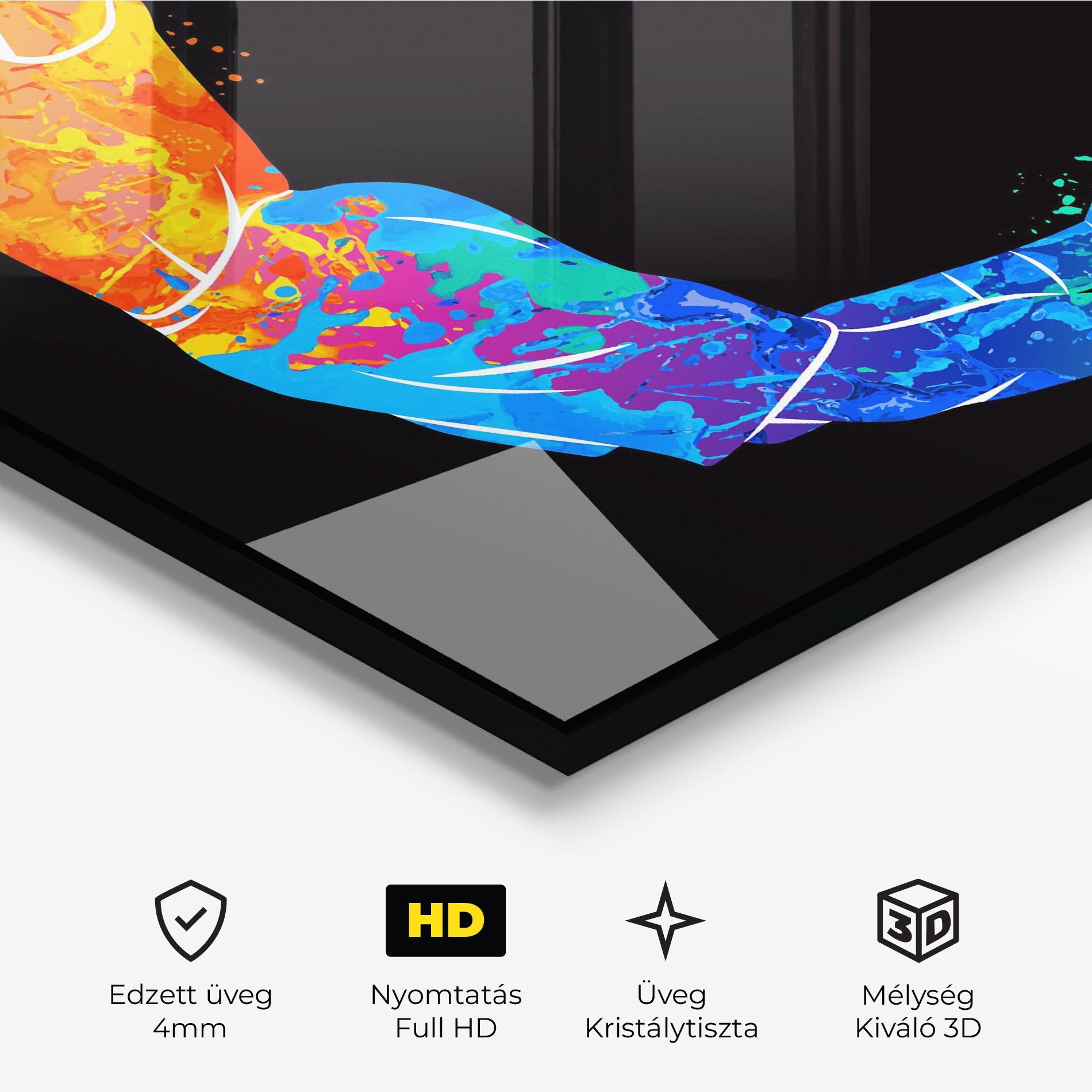 Üvegkép Blue Orange Basket mockup 3