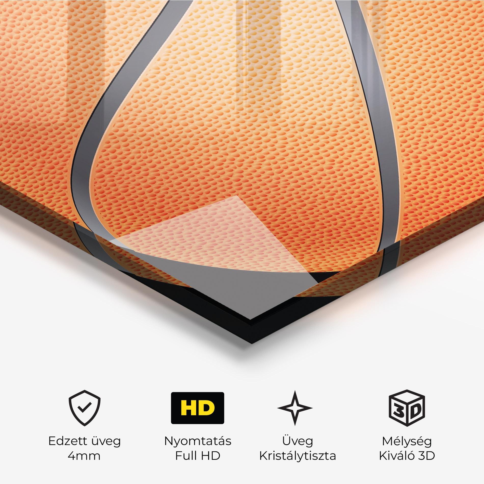Üvegkép Close Up Basketball mockup 3