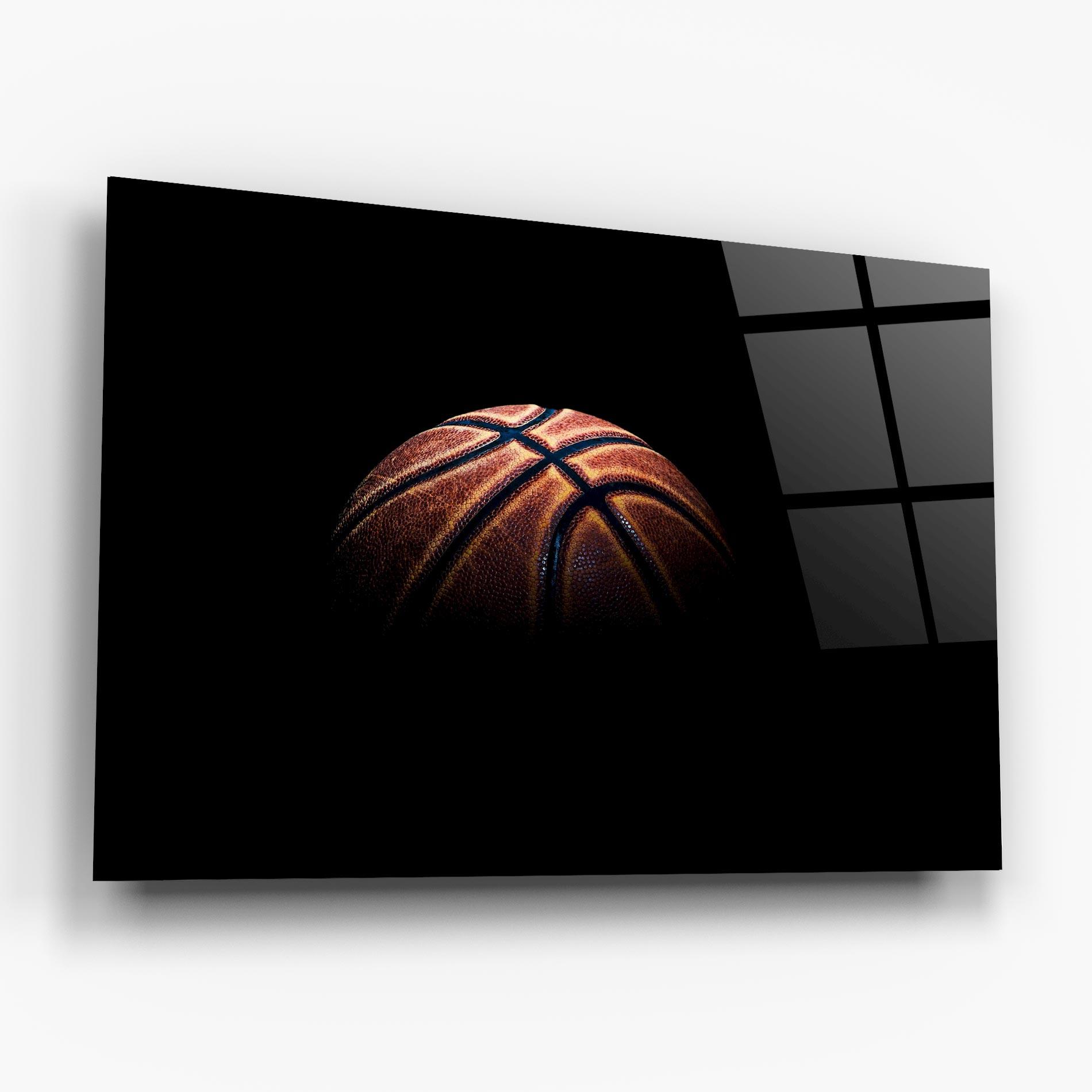 Üvegkép Basketball Ball In Dark mockup 6