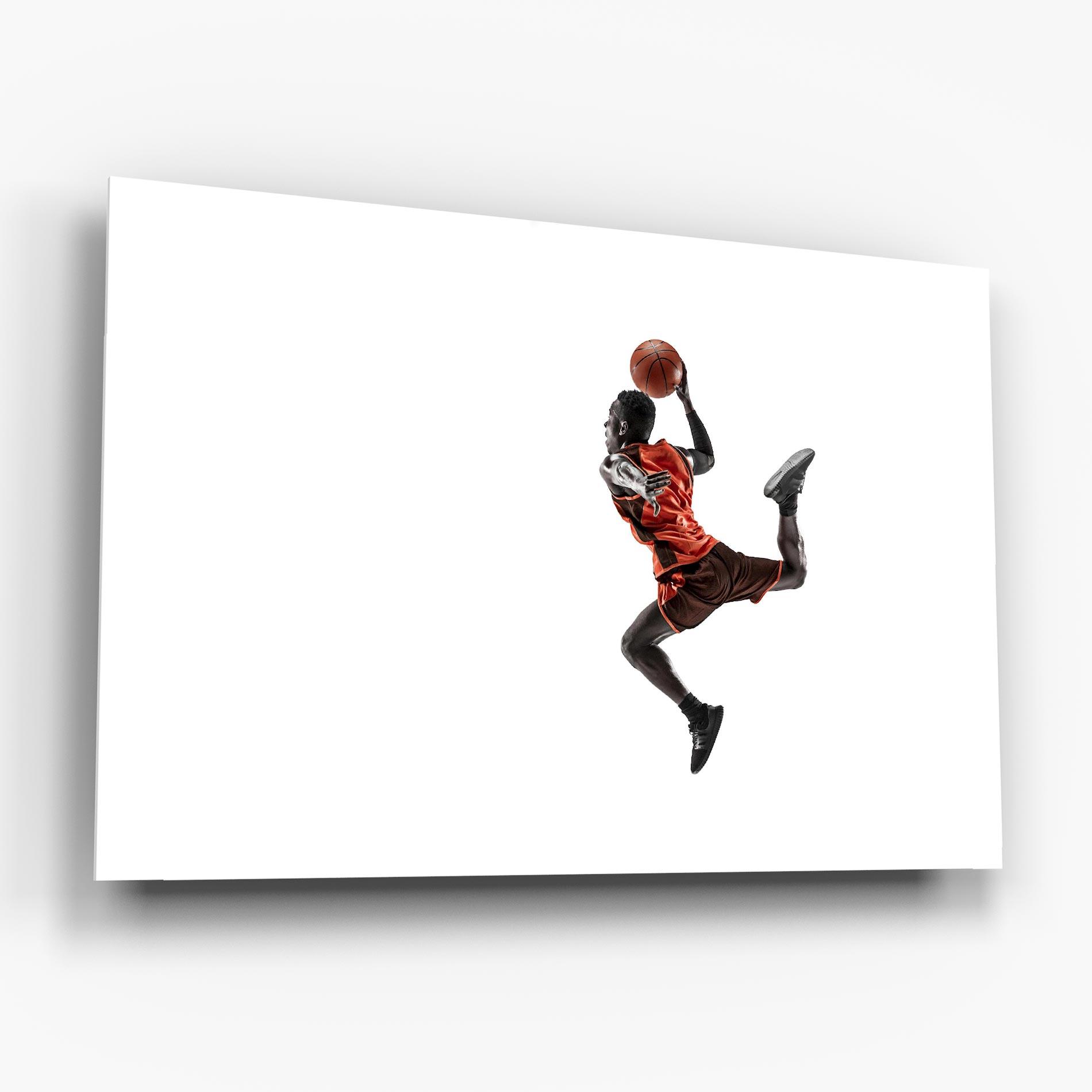 Üvegkép Basketball Player Flying mockup 6