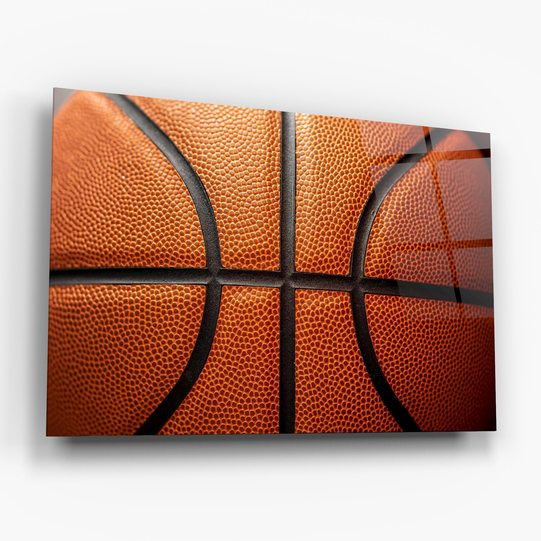 Üvegkép Close Up Leather Basketball mockup 6