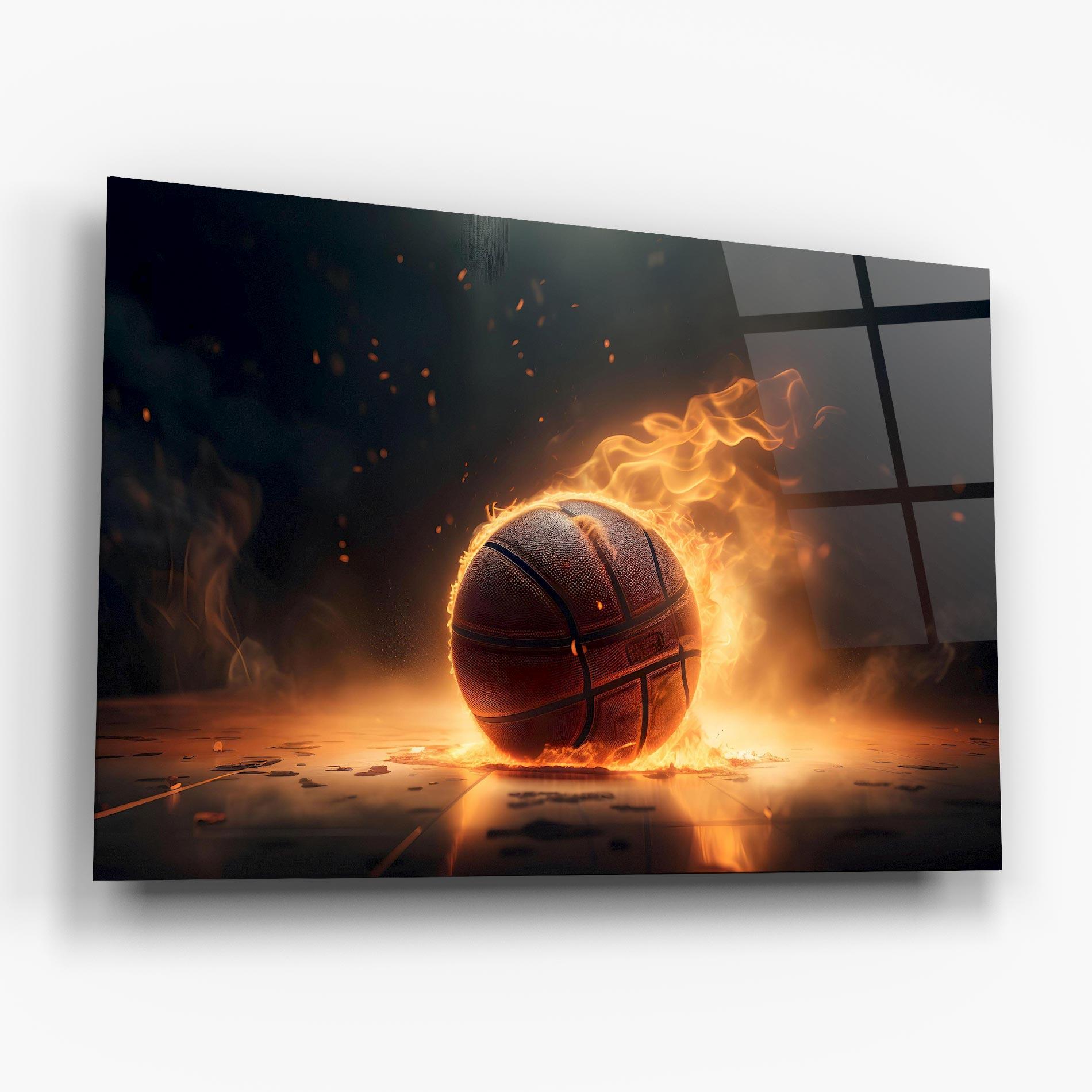 Üvegkép Fire Basketball mockup 6