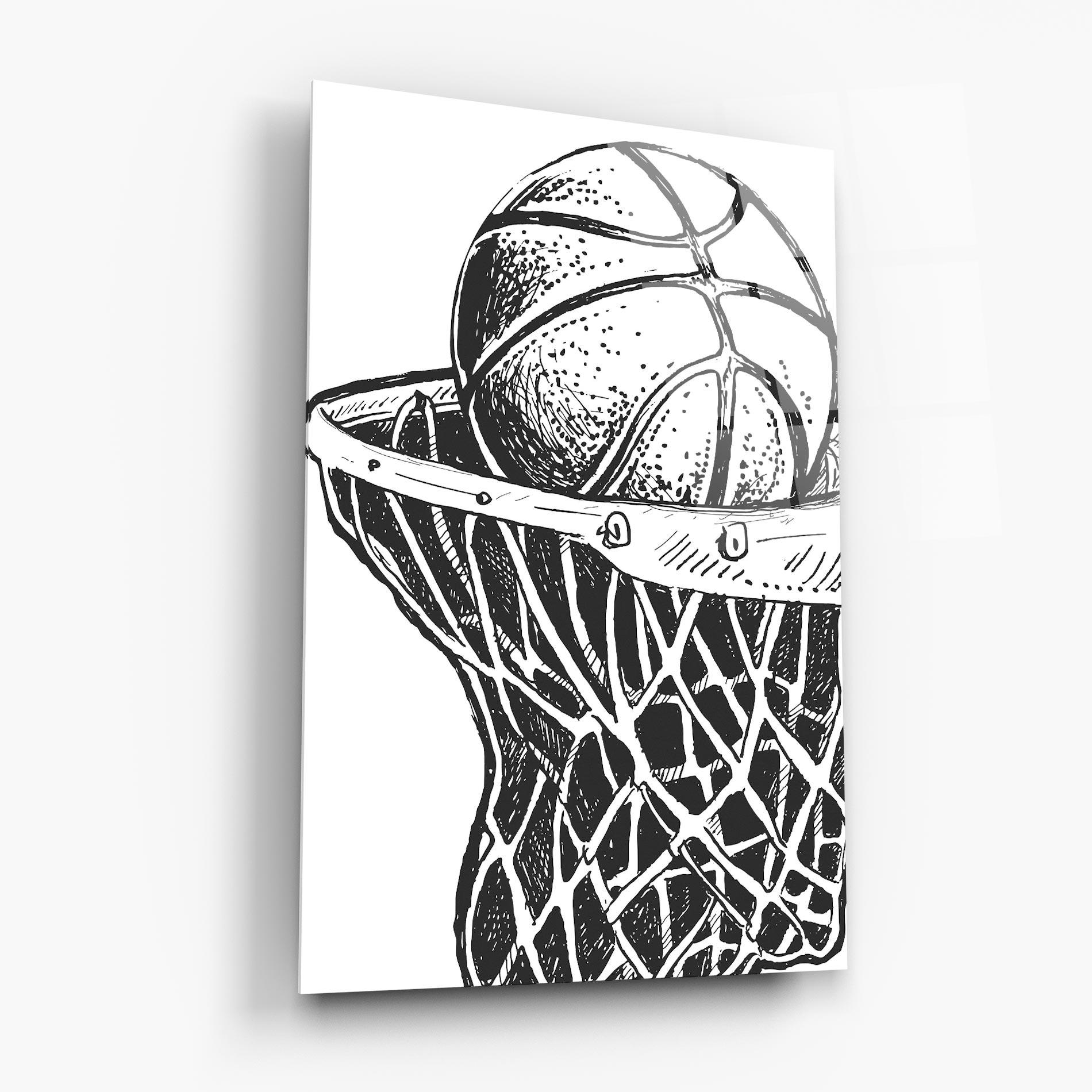 Üvegkép Basketball Grey Hoop mockup 6