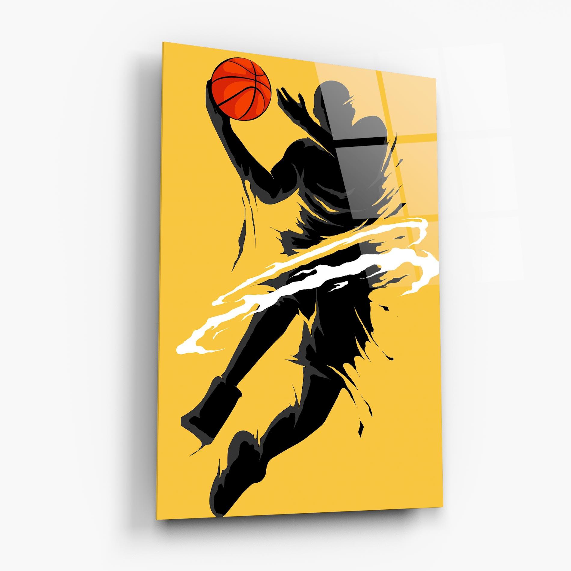 Üvegkép Basketball Smoke mockup 6