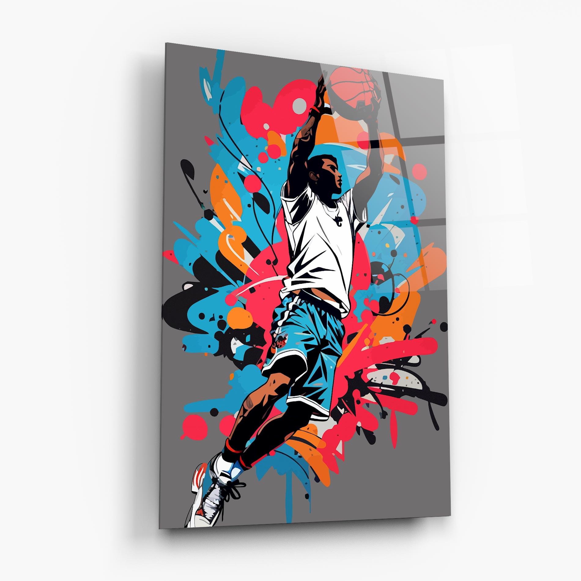 Üvegkép Blue Red Basket mockup 6