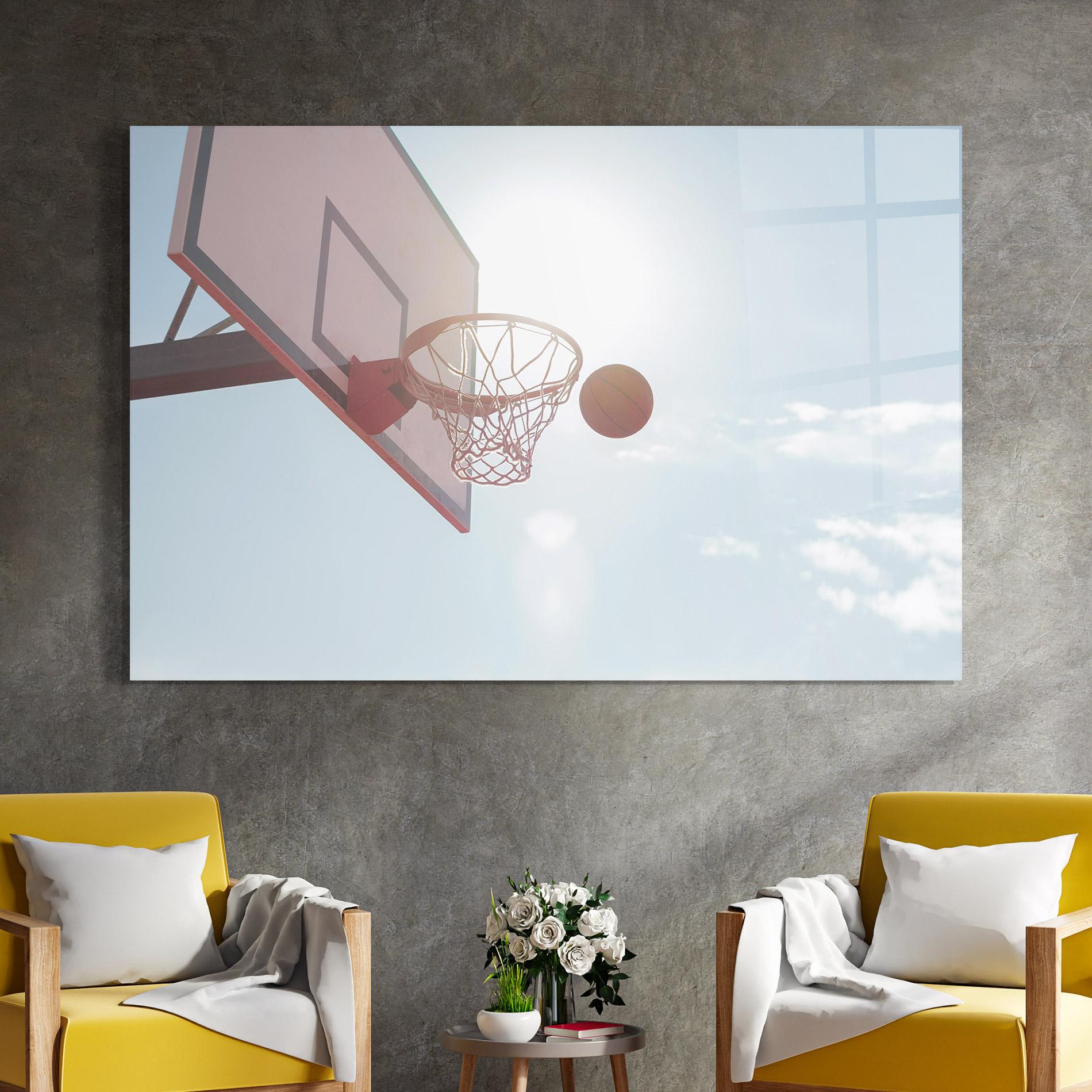 Üvegkép Basketball Hoop mockup 4