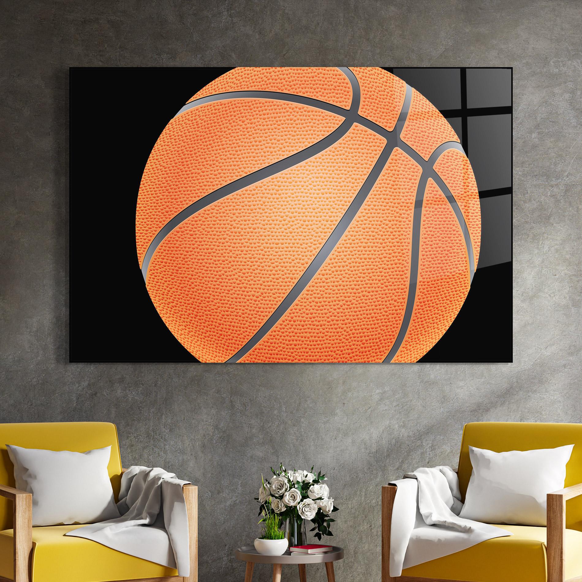 Üvegkép Close Up Basketball mockup 4