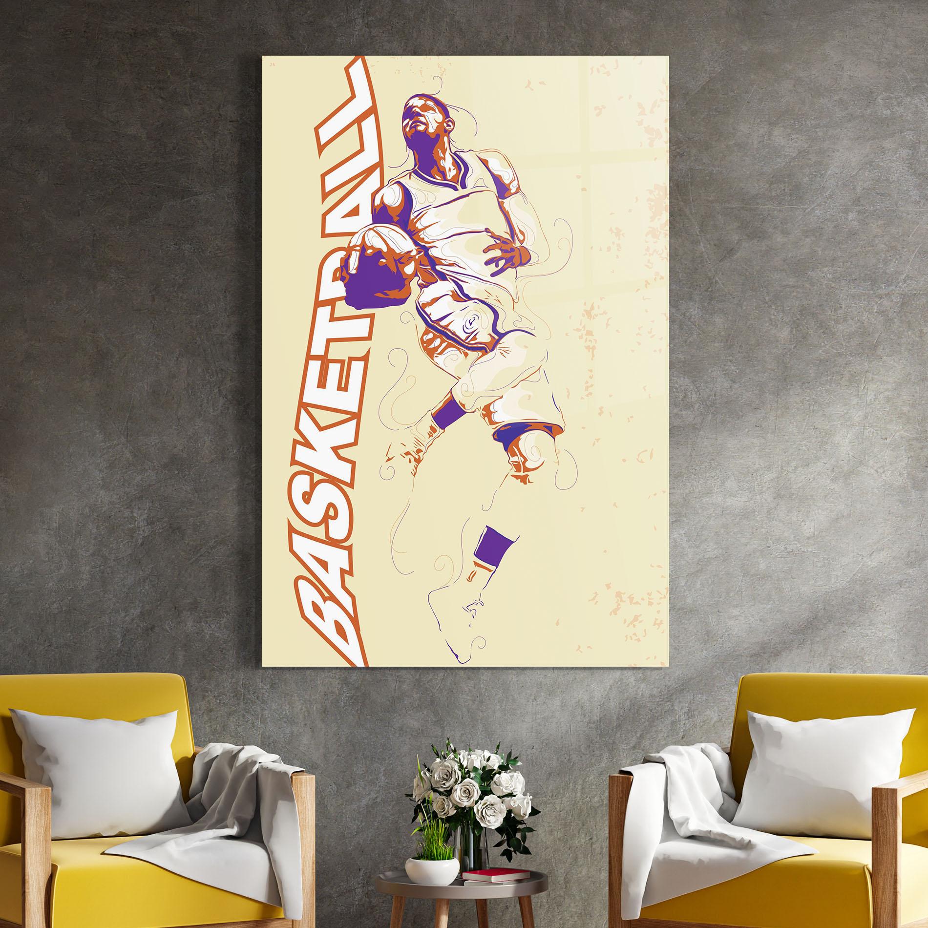 Üvegkép Basketball Cream mockup 4