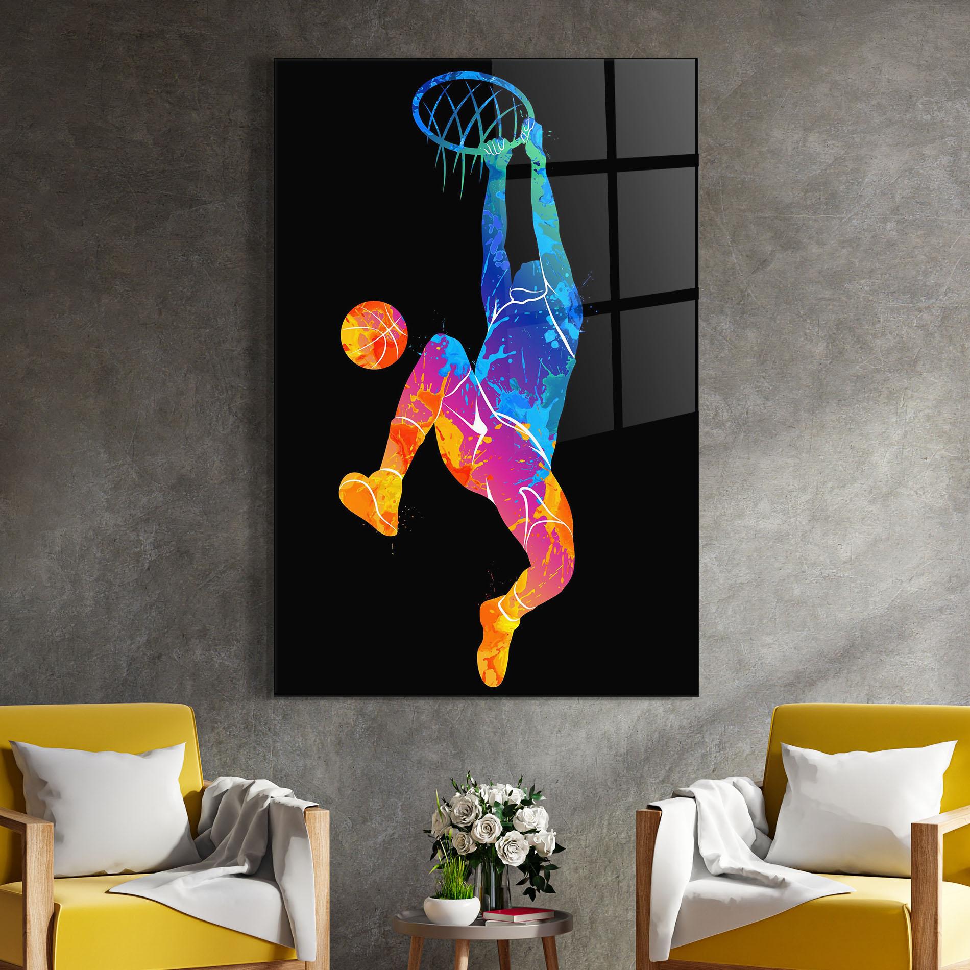 Üvegkép Blue Basket Hoop mockup 4