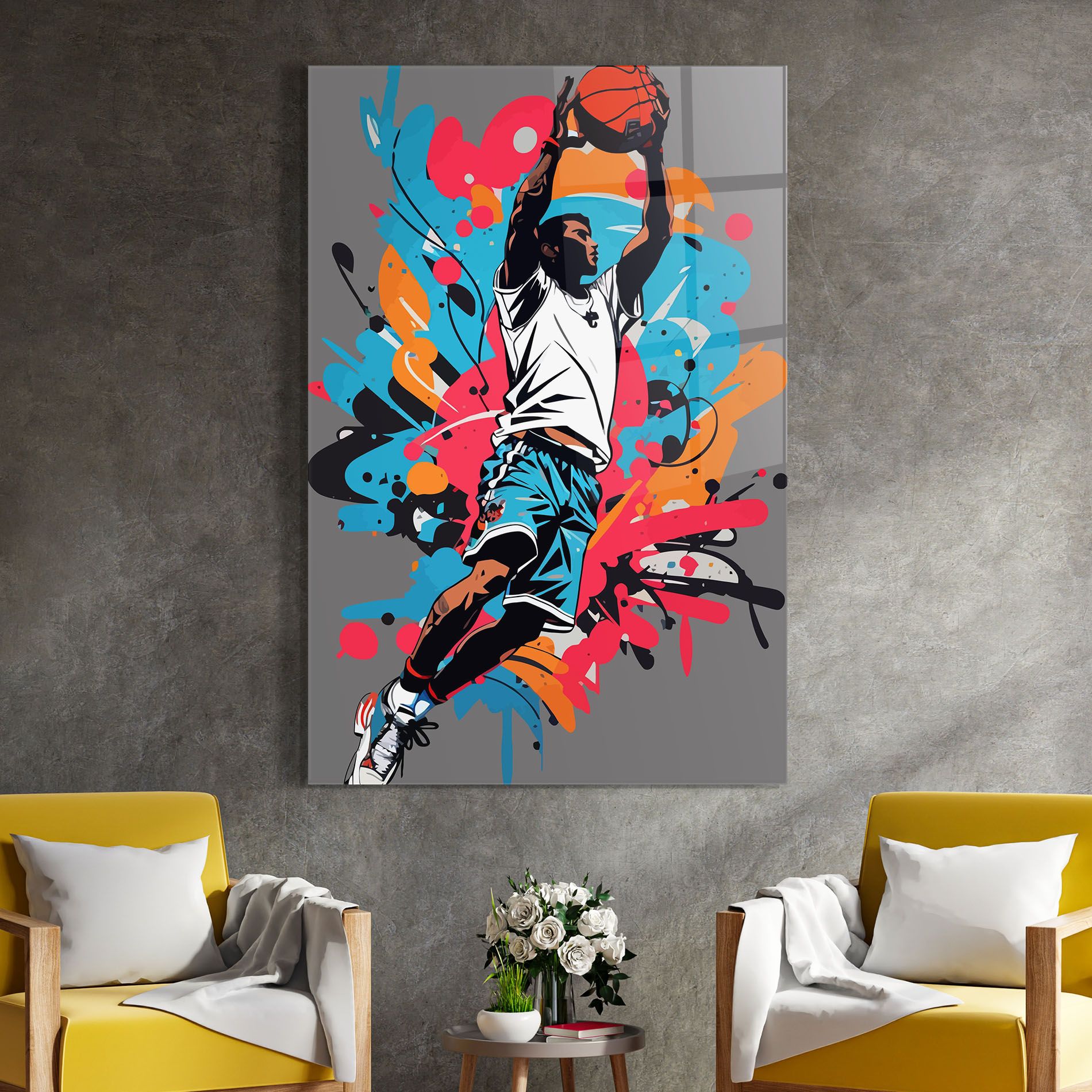 Blue Red Basket mockup 4