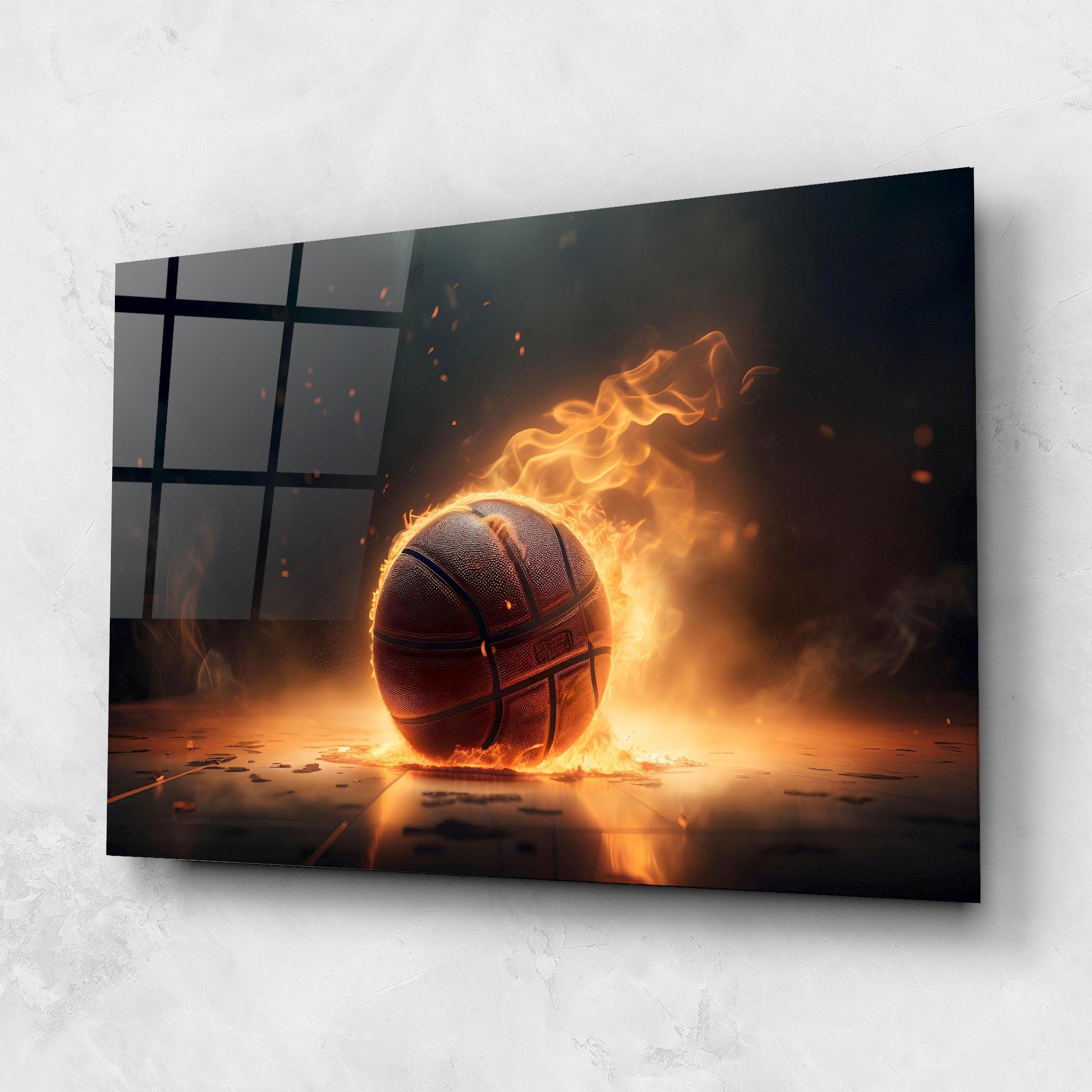 Üvegkép Fire Basketball mockup 1