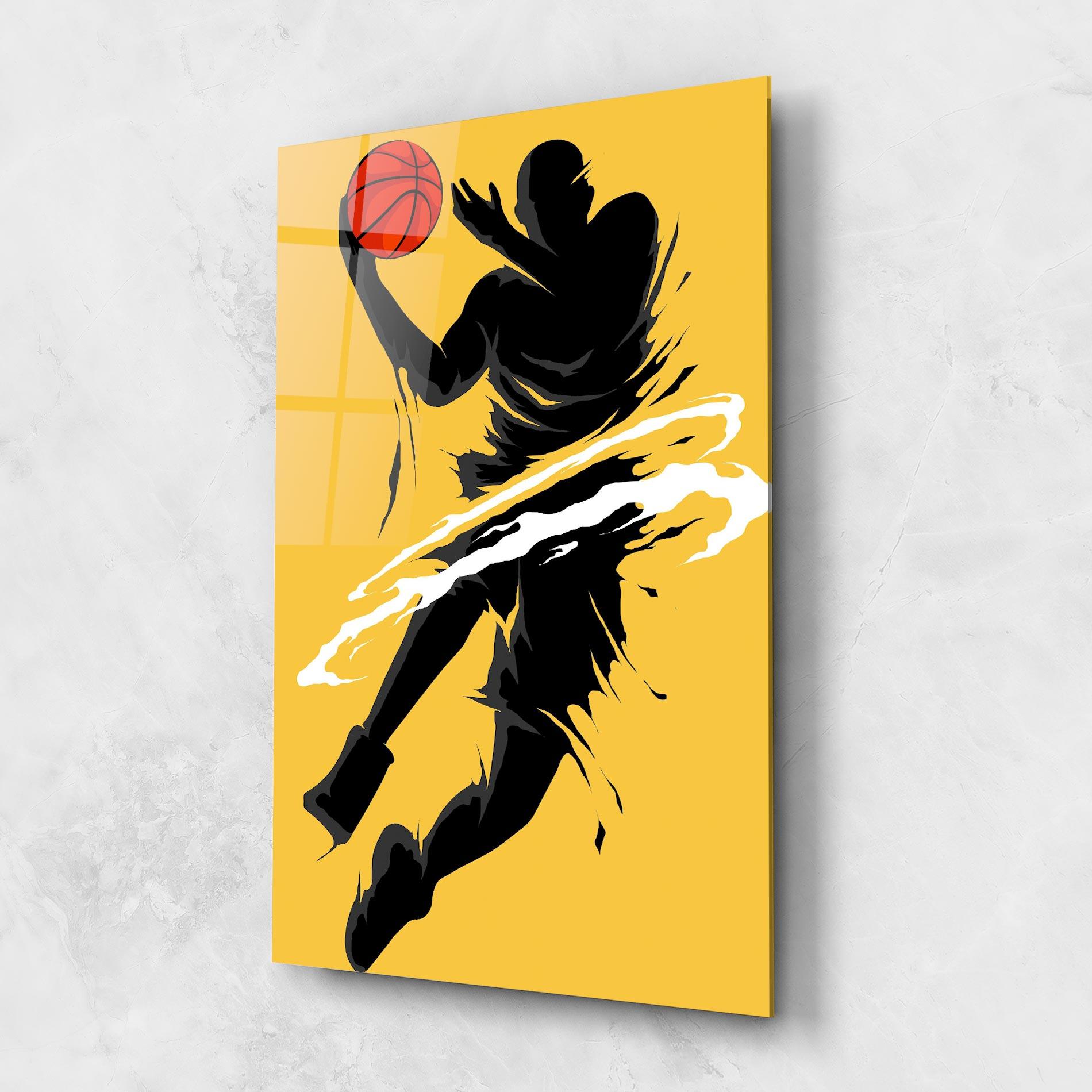 Üvegkép Basketball Smoke mockup 1