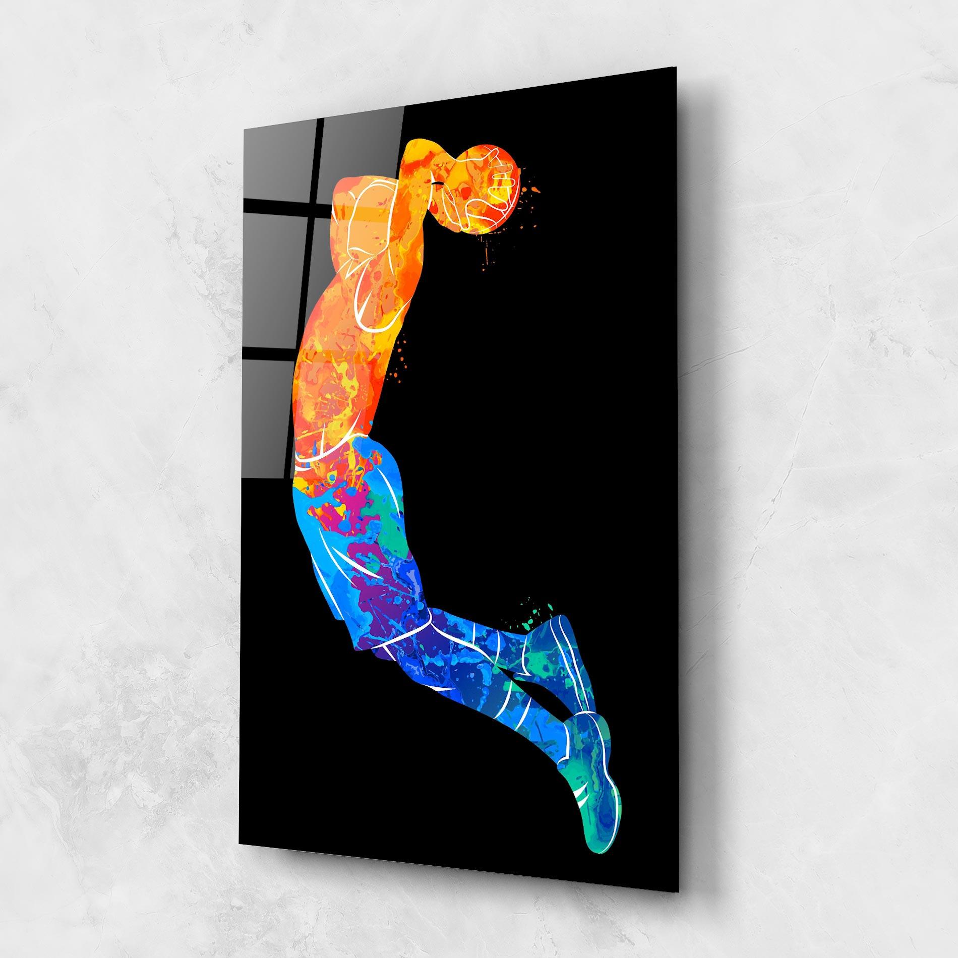 Üvegkép Blue Orange Basket mockup 1