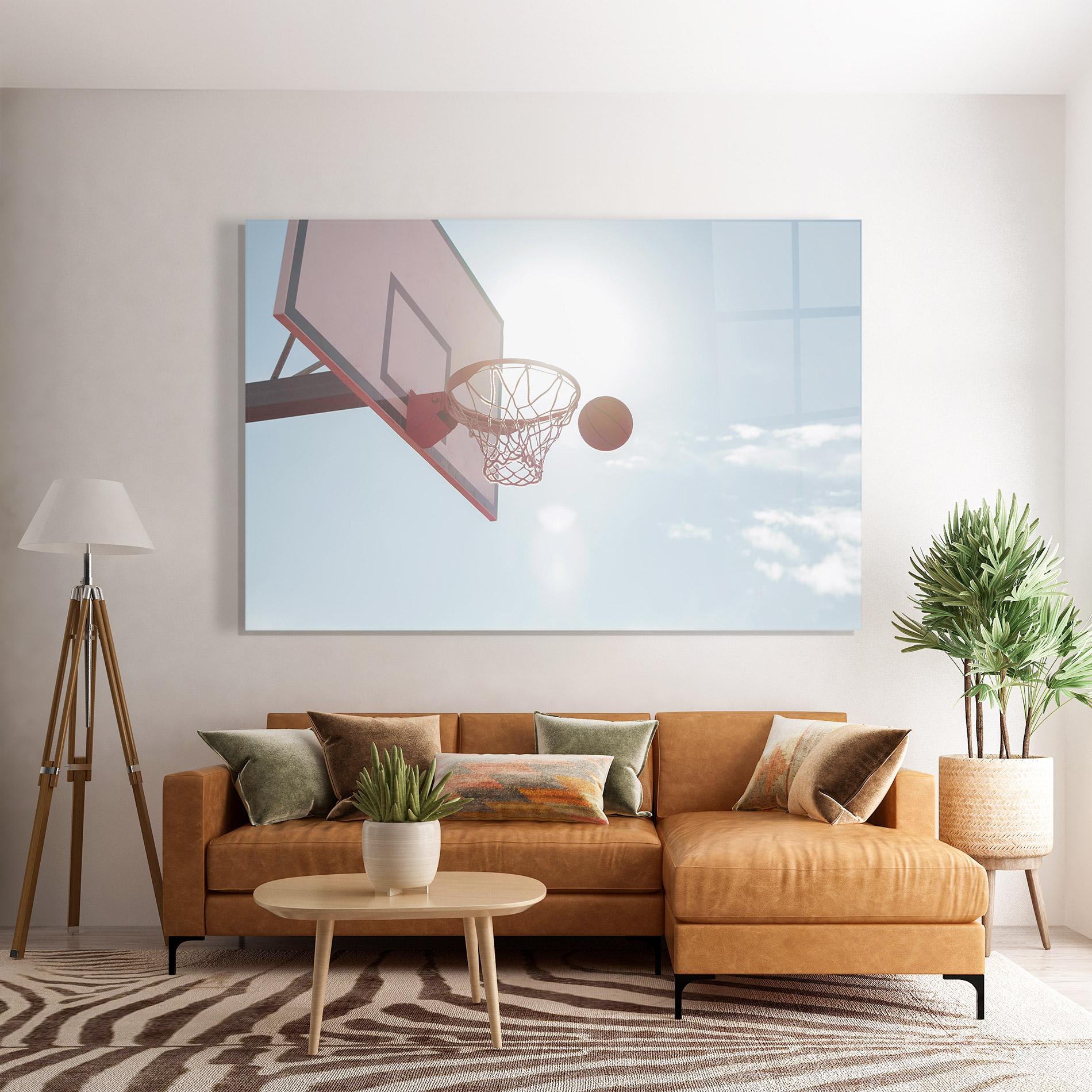 Üvegkép Basketball Hoop mockup 7