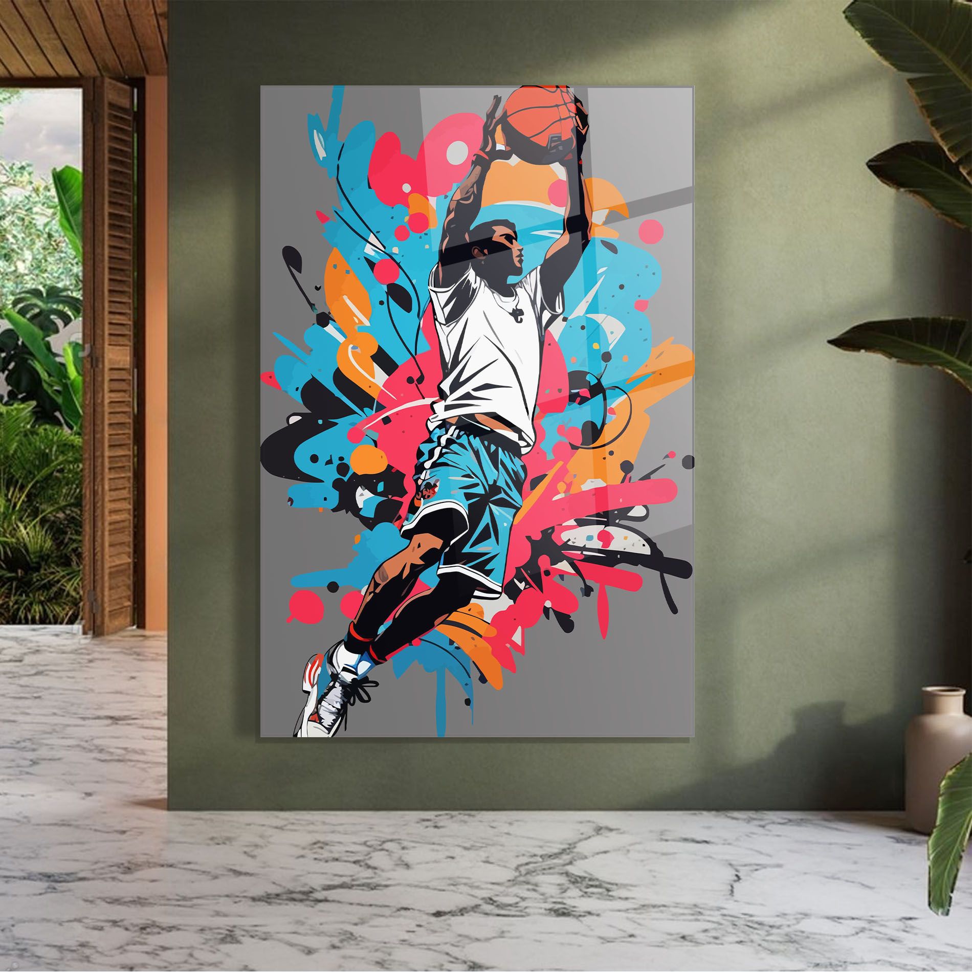 Blue Red Basket mockup 7