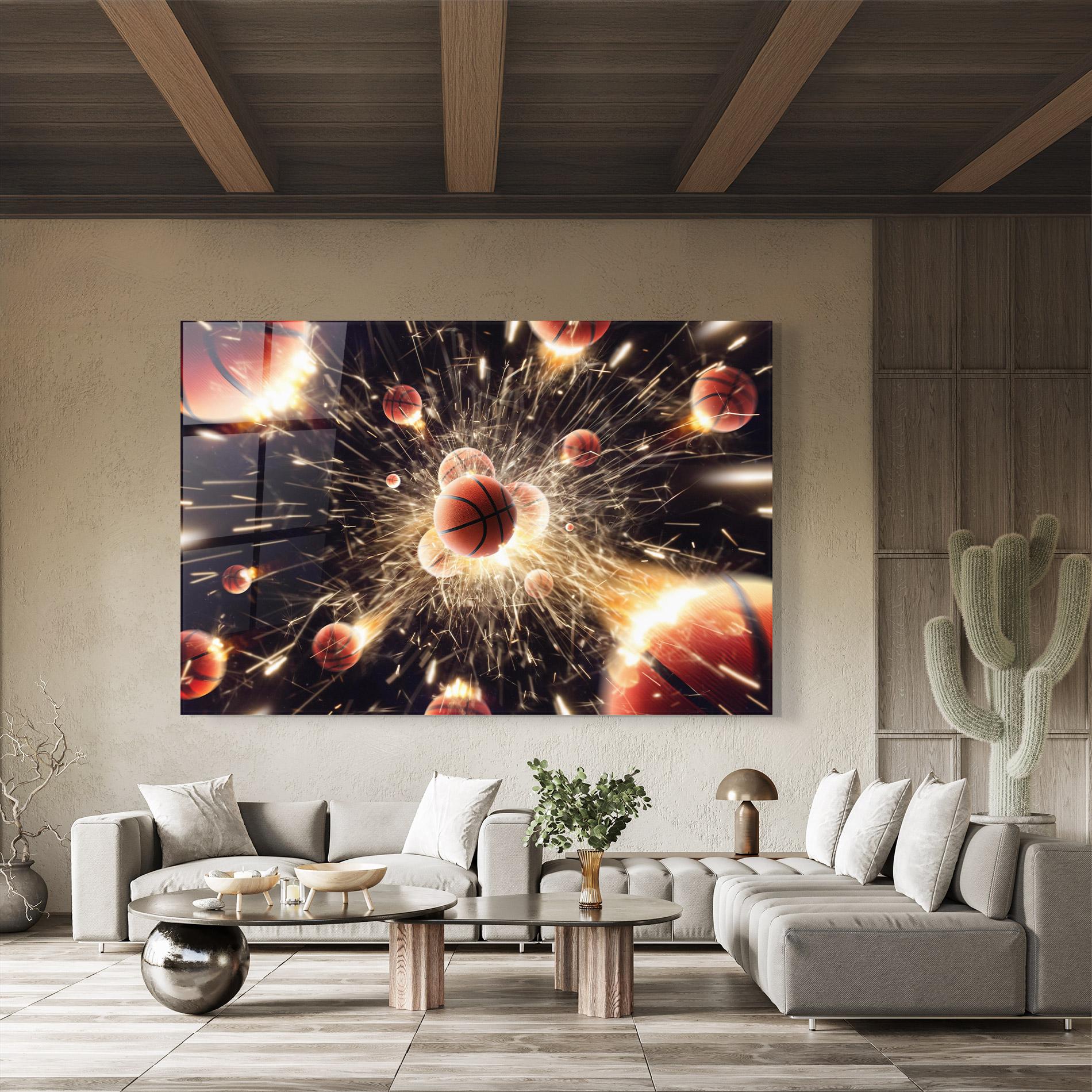 Üvegkép Basketball Explosion mockup 8