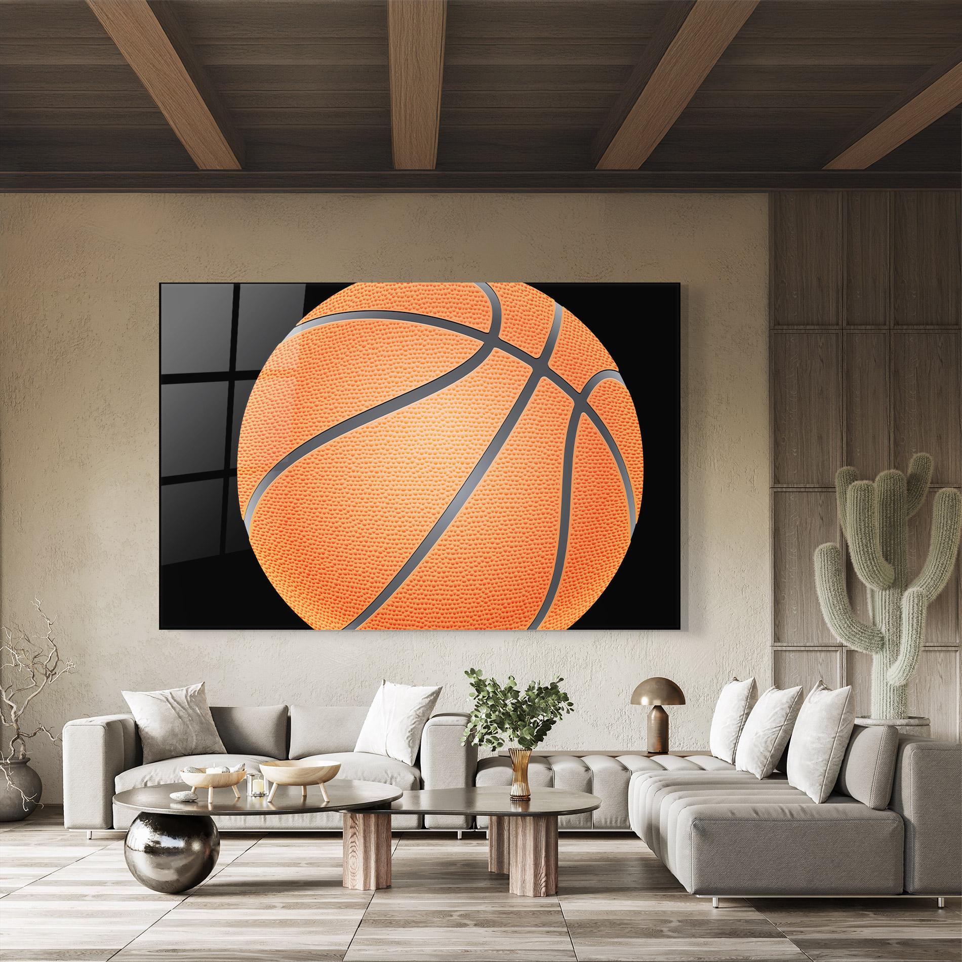 Üvegkép Close Up Basketball mockup 8