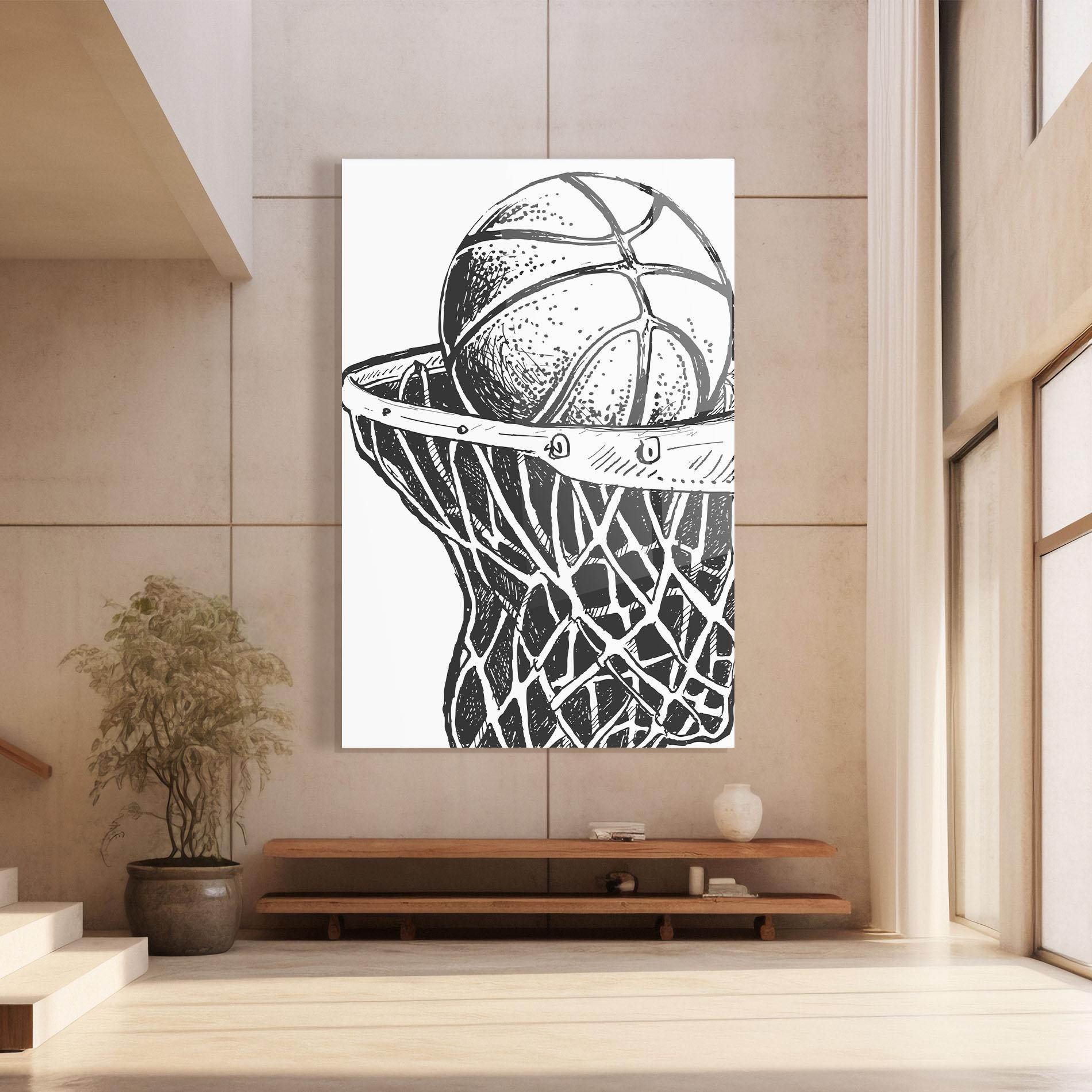 Üvegkép Basketball Grey Hoop mockup 8