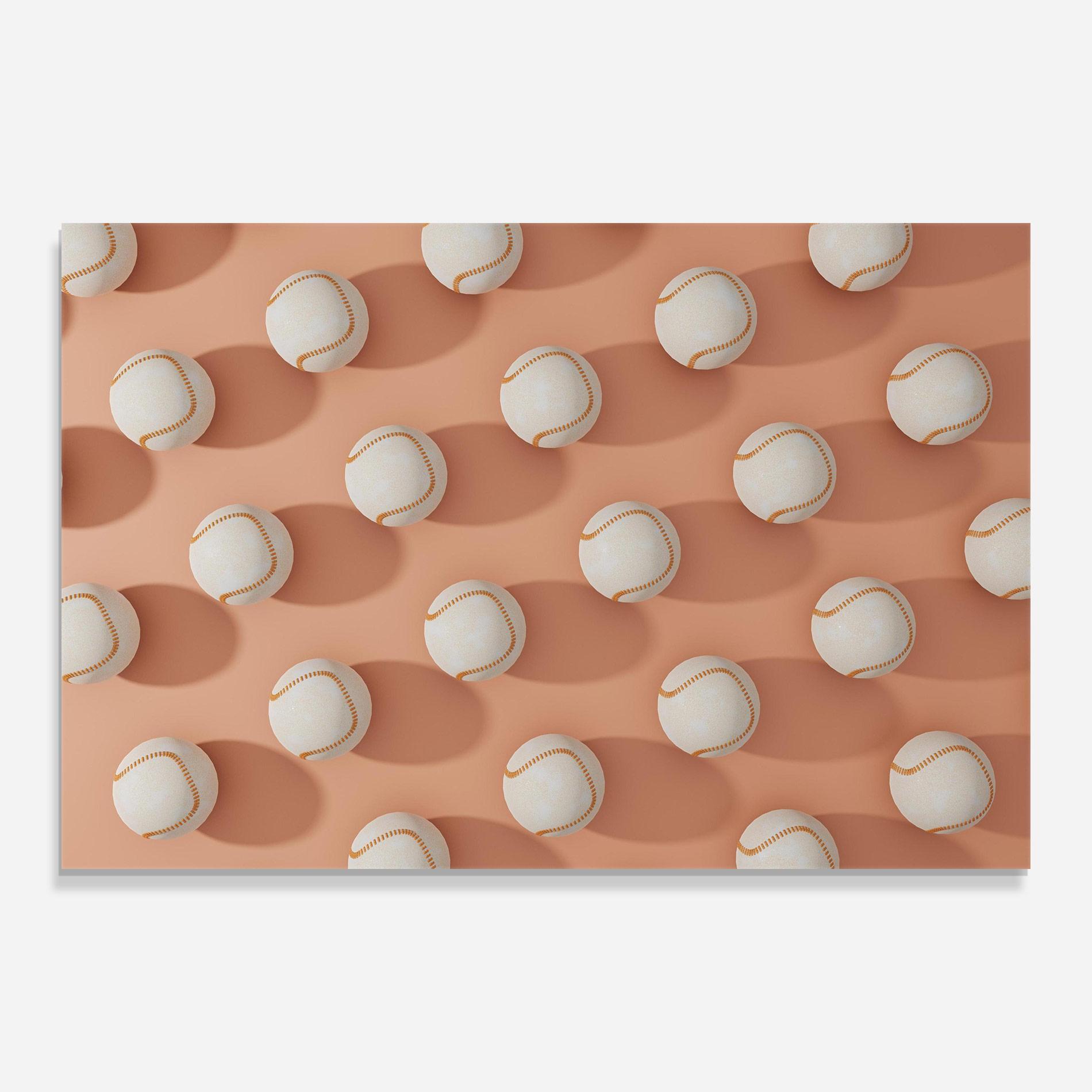Üvegkép Baseball Ball Pattern mockup 0
