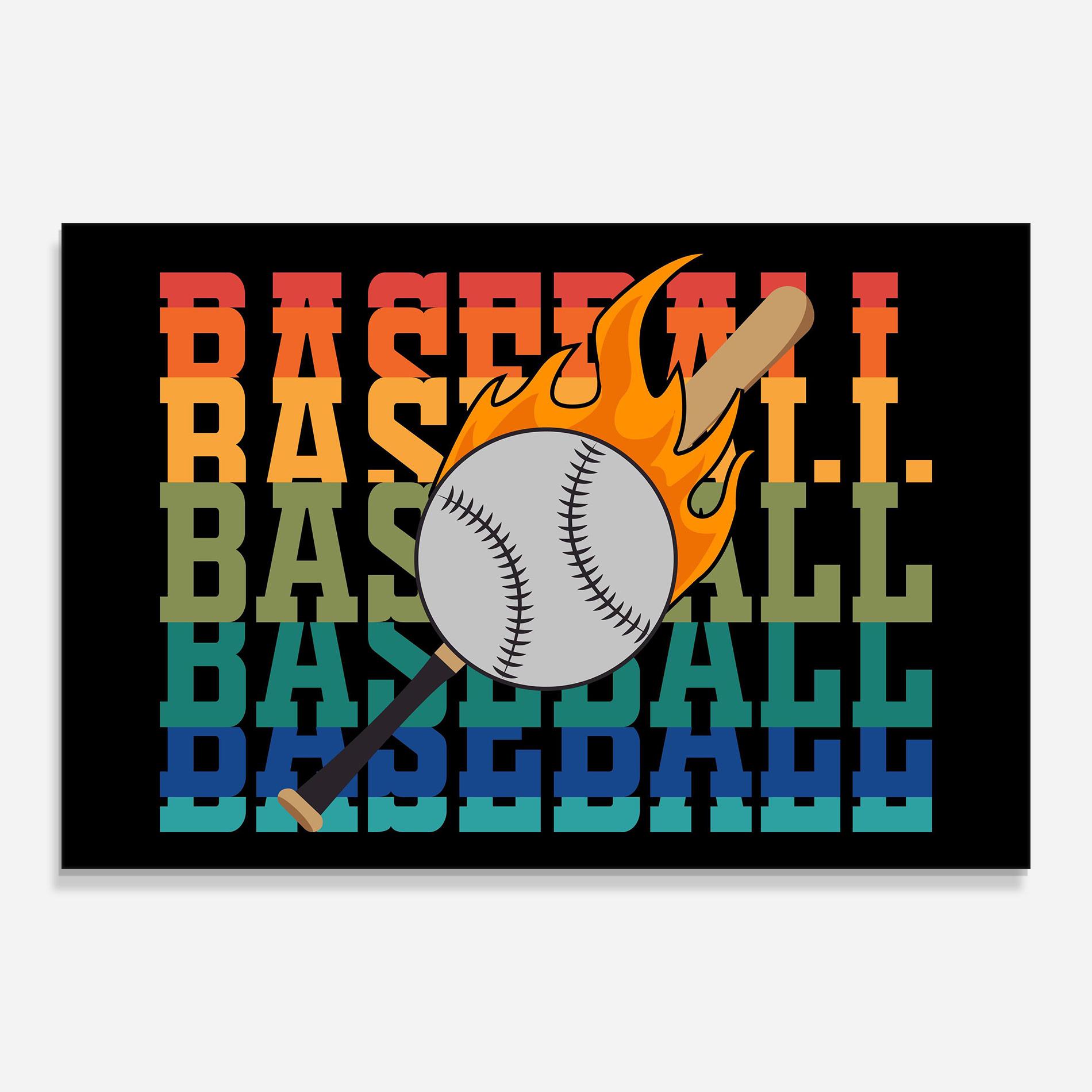 Üvegkép Baseball Color mockup 0