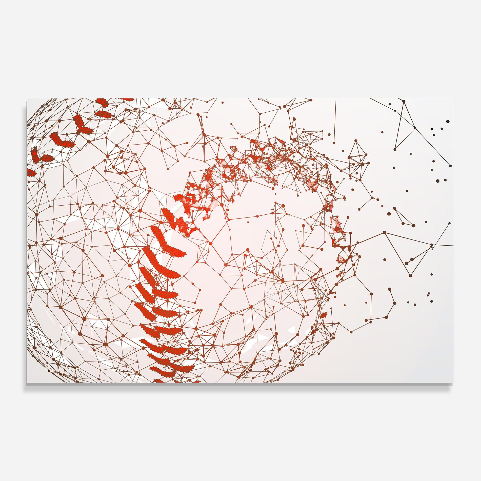 Üvegkép Baseball Line Art mockup 0