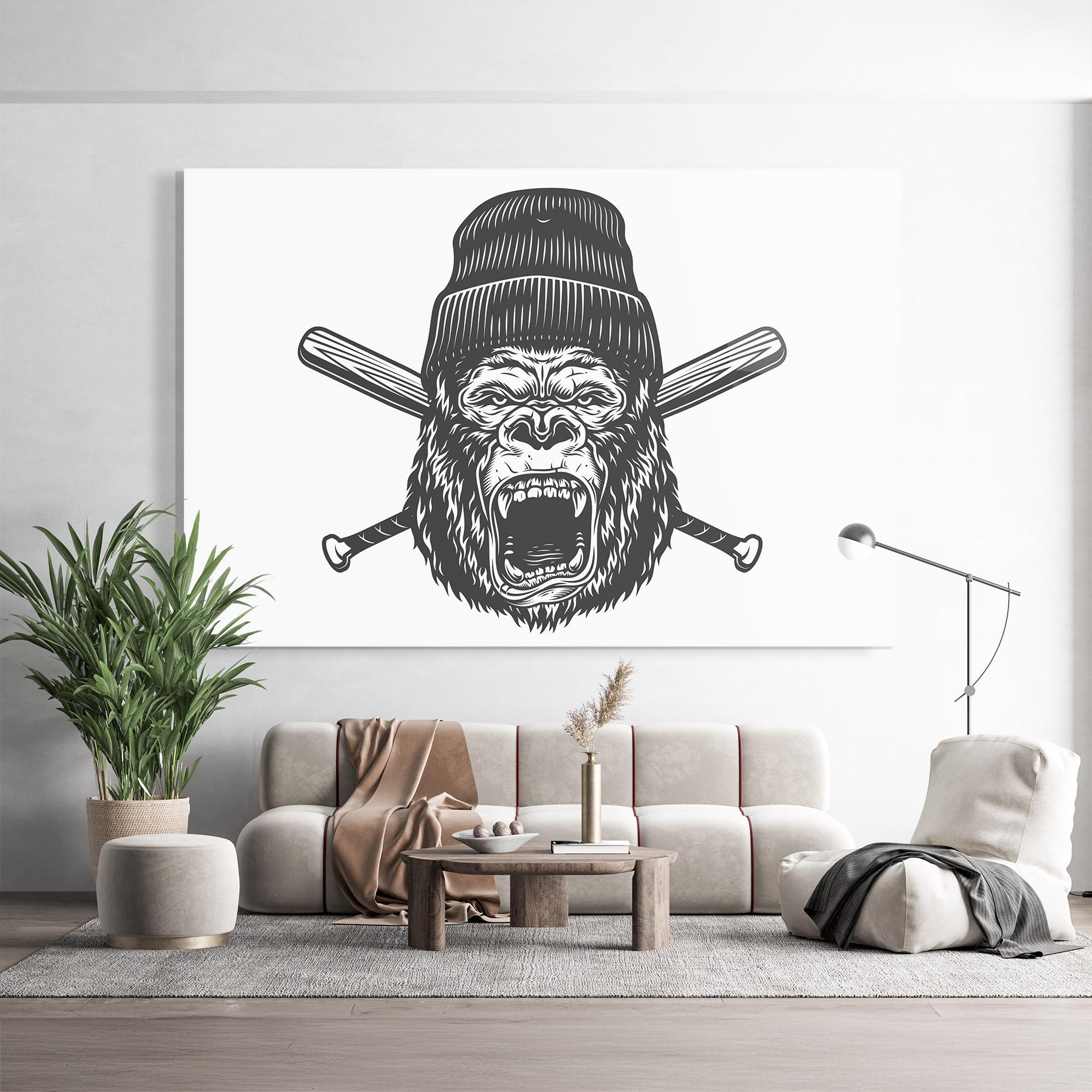 Üvegkép Baseball Gorilla mockup 9