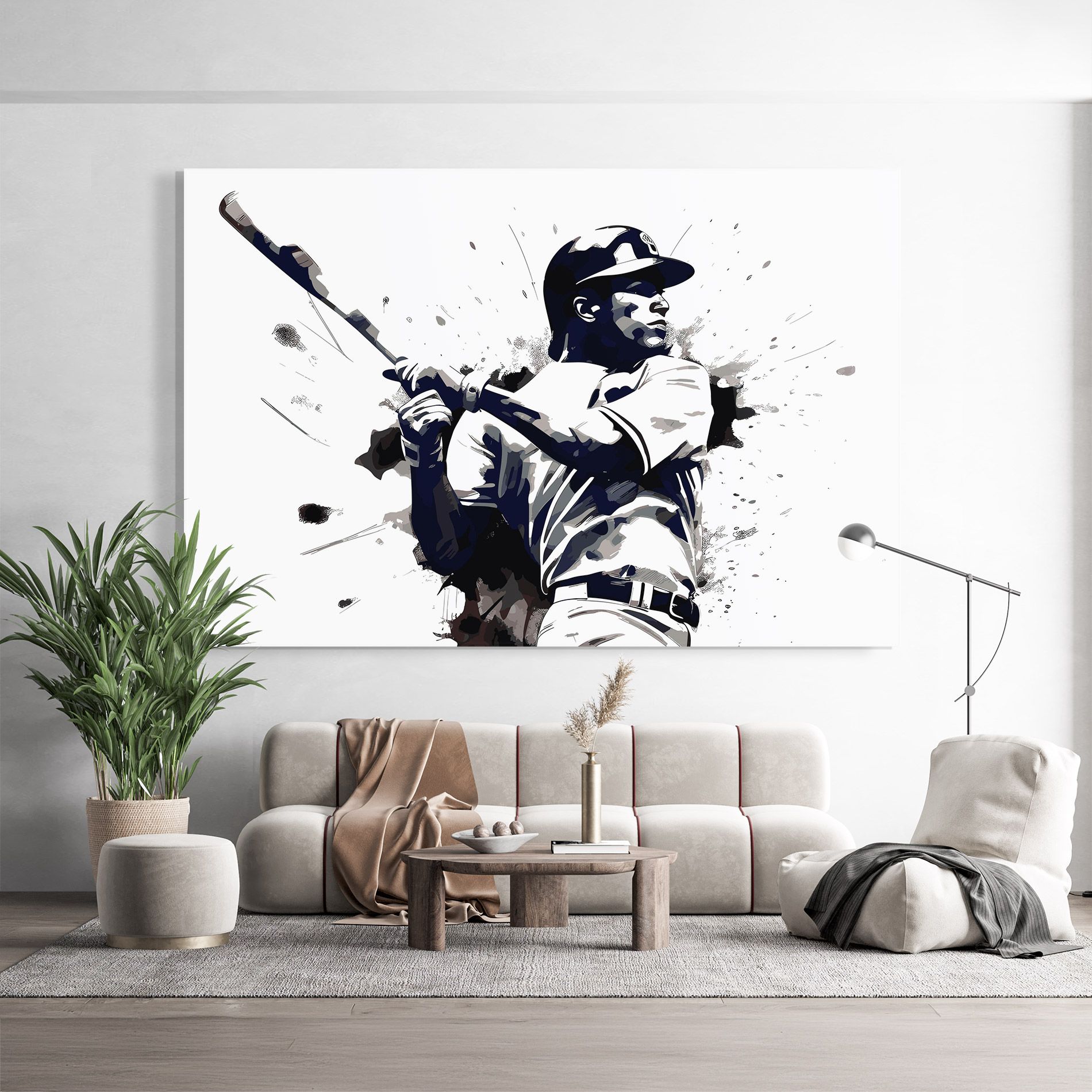 Baseball Grey Art mockup 9