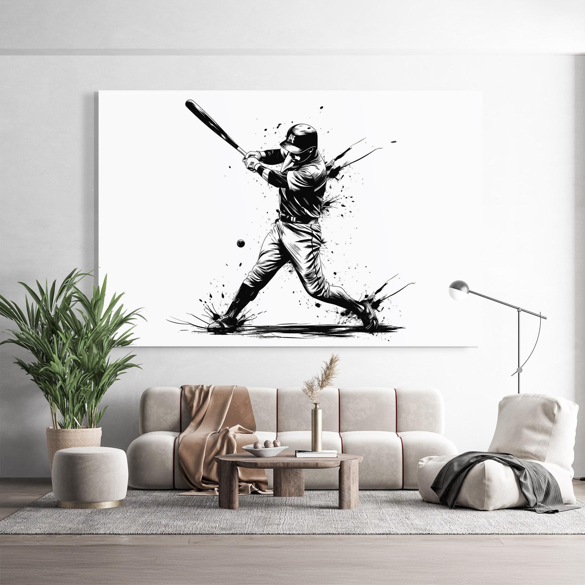 Üvegkép Baseball Splash mockup 9