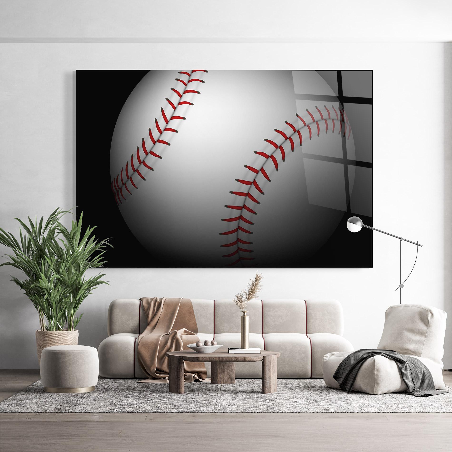 Üvegkép Close Up Baseball mockup 9