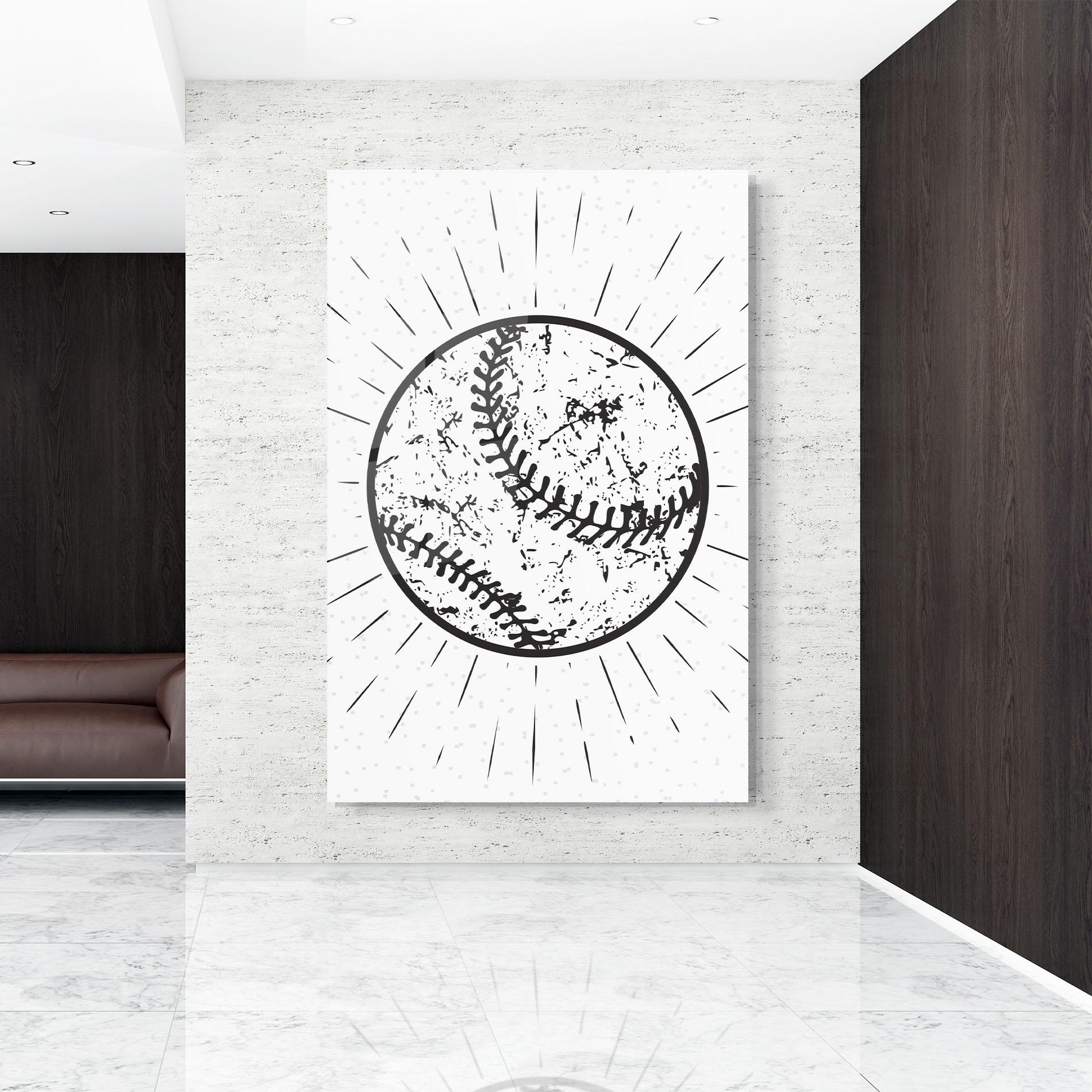 Üvegkép Baseball Ball Line mockup 9