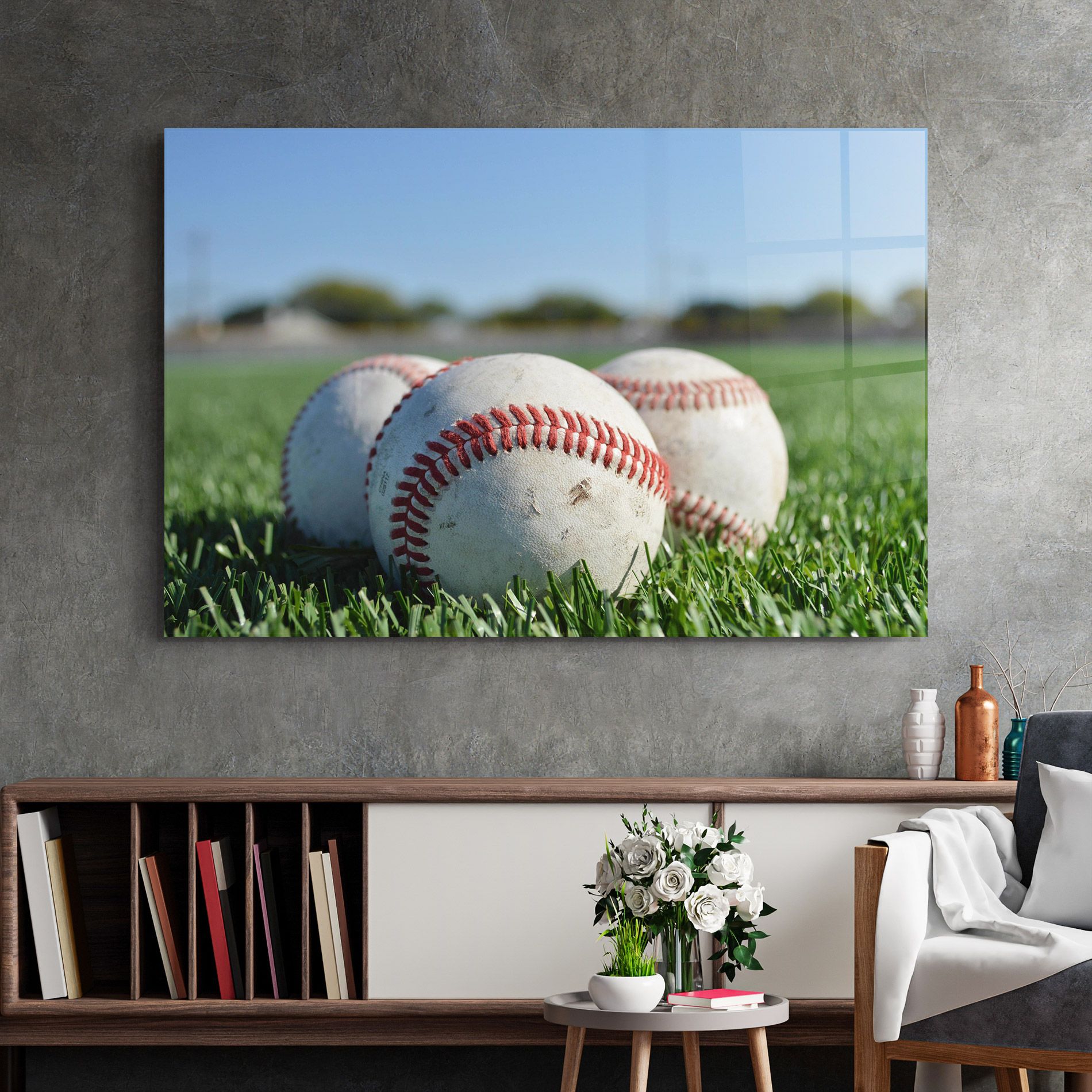 Baseball Ball In Grass mockup 2