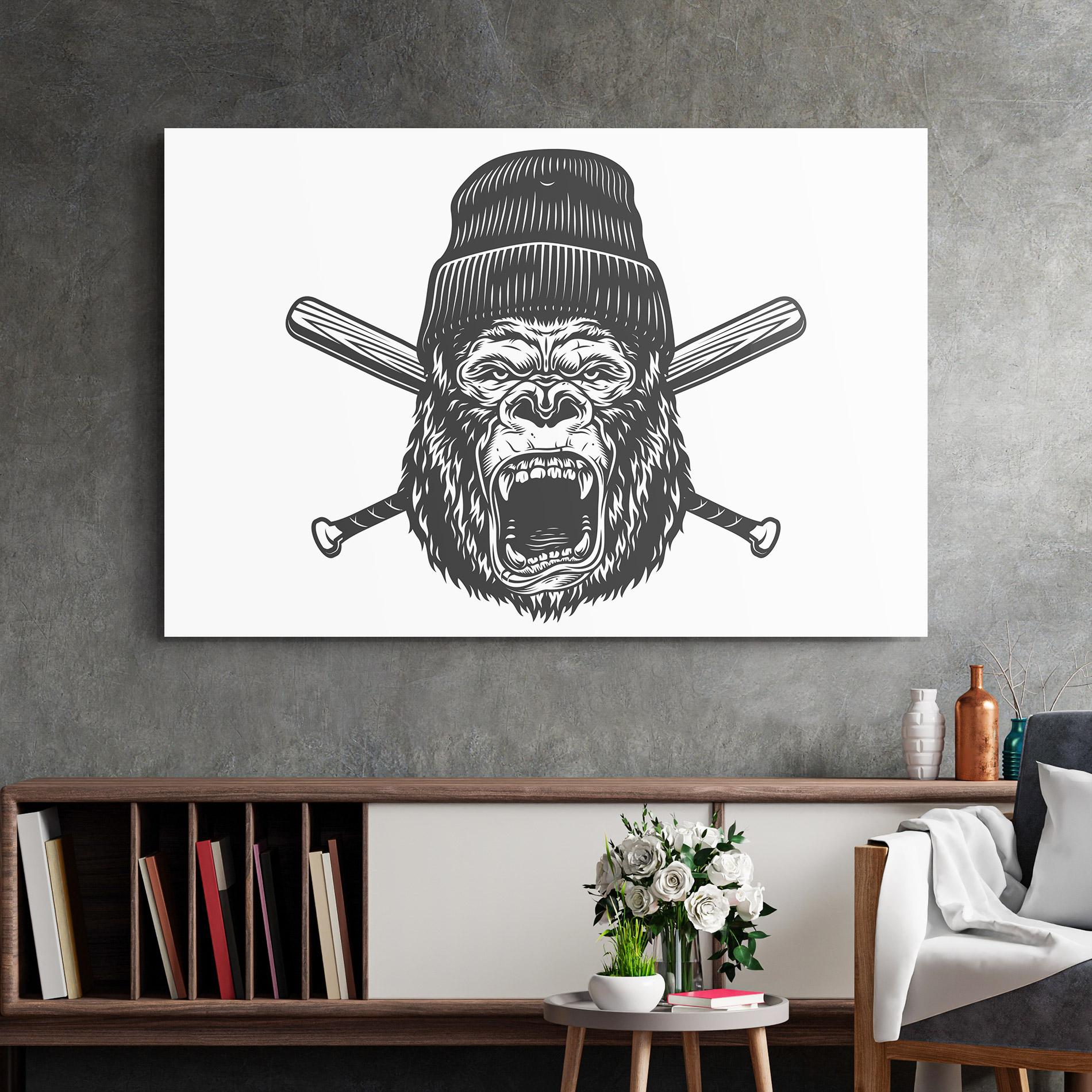 Üvegkép Baseball Gorilla mockup 2