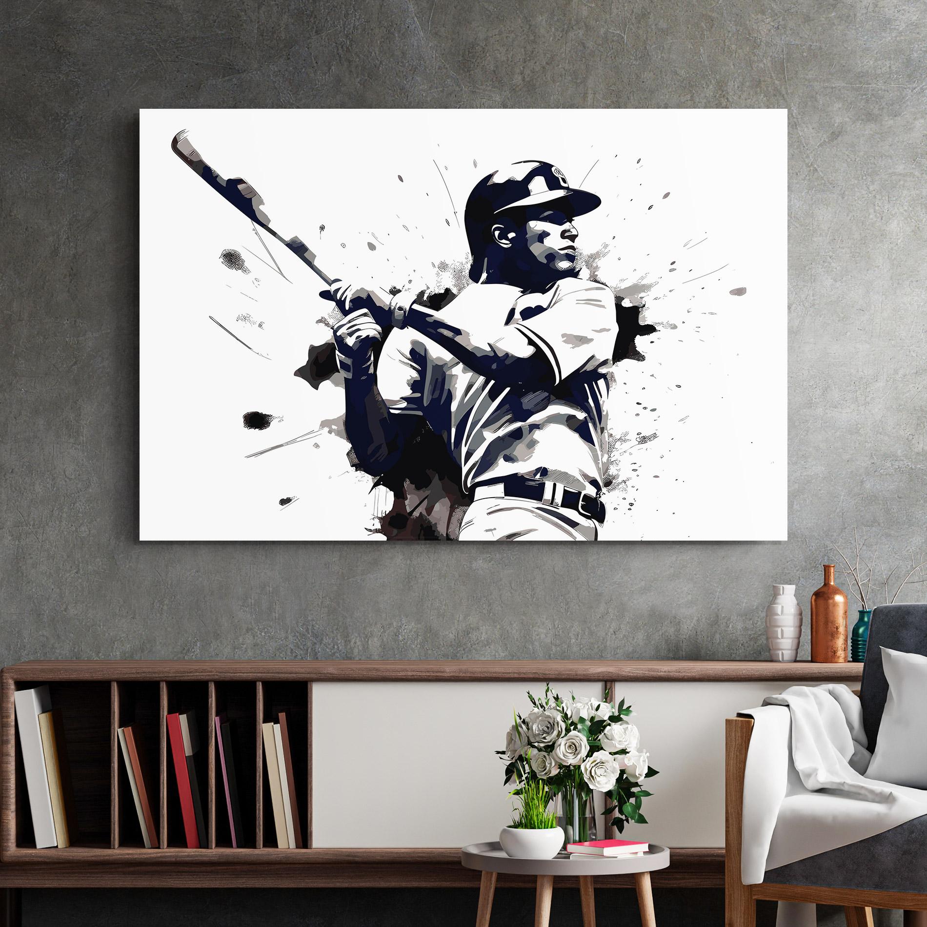 Üvegkép Baseball Grey Art mockup 2
