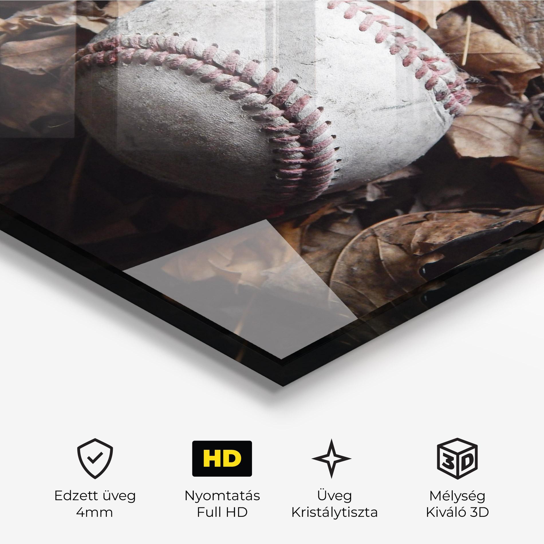Üvegkép Autumn Baseball Ball mockup 3