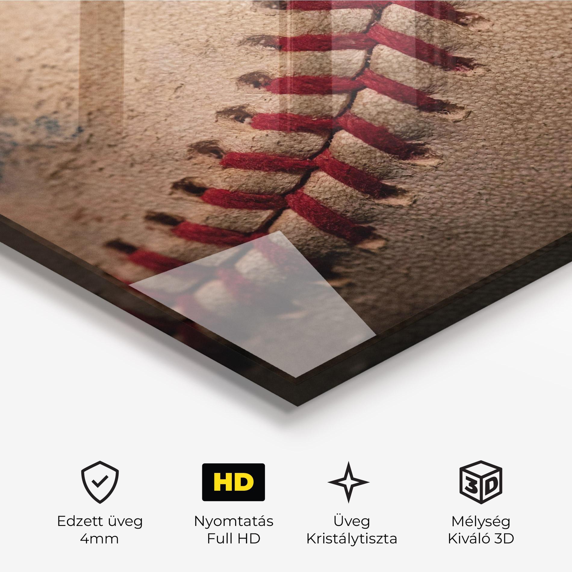 Üvegkép Baseball Ball Close Up mockup 3