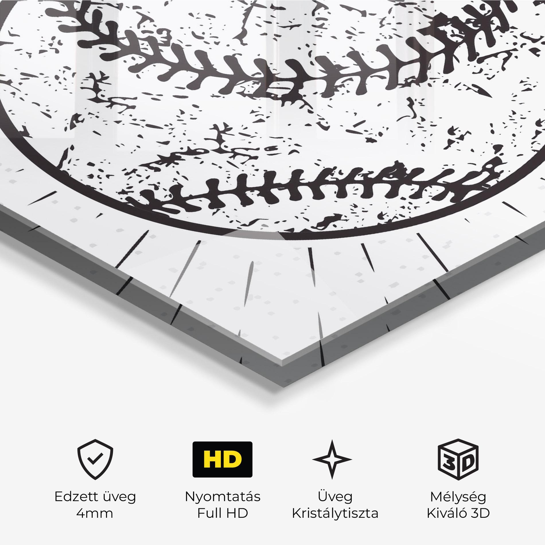 Üvegkép Baseball Ball Line mockup 3
