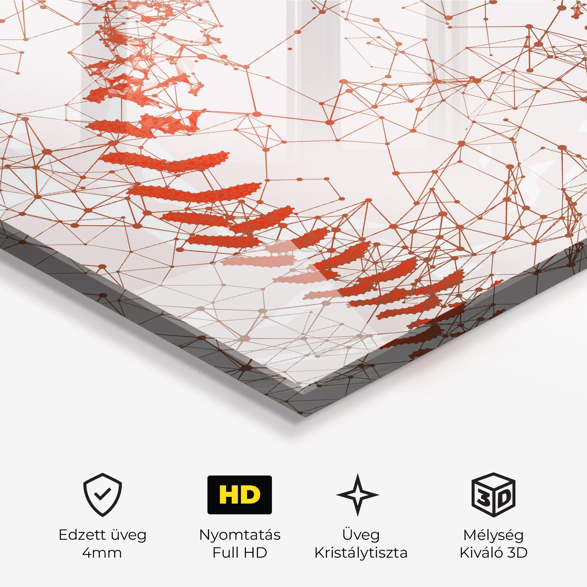 Üvegkép Baseball Line Art mockup 3