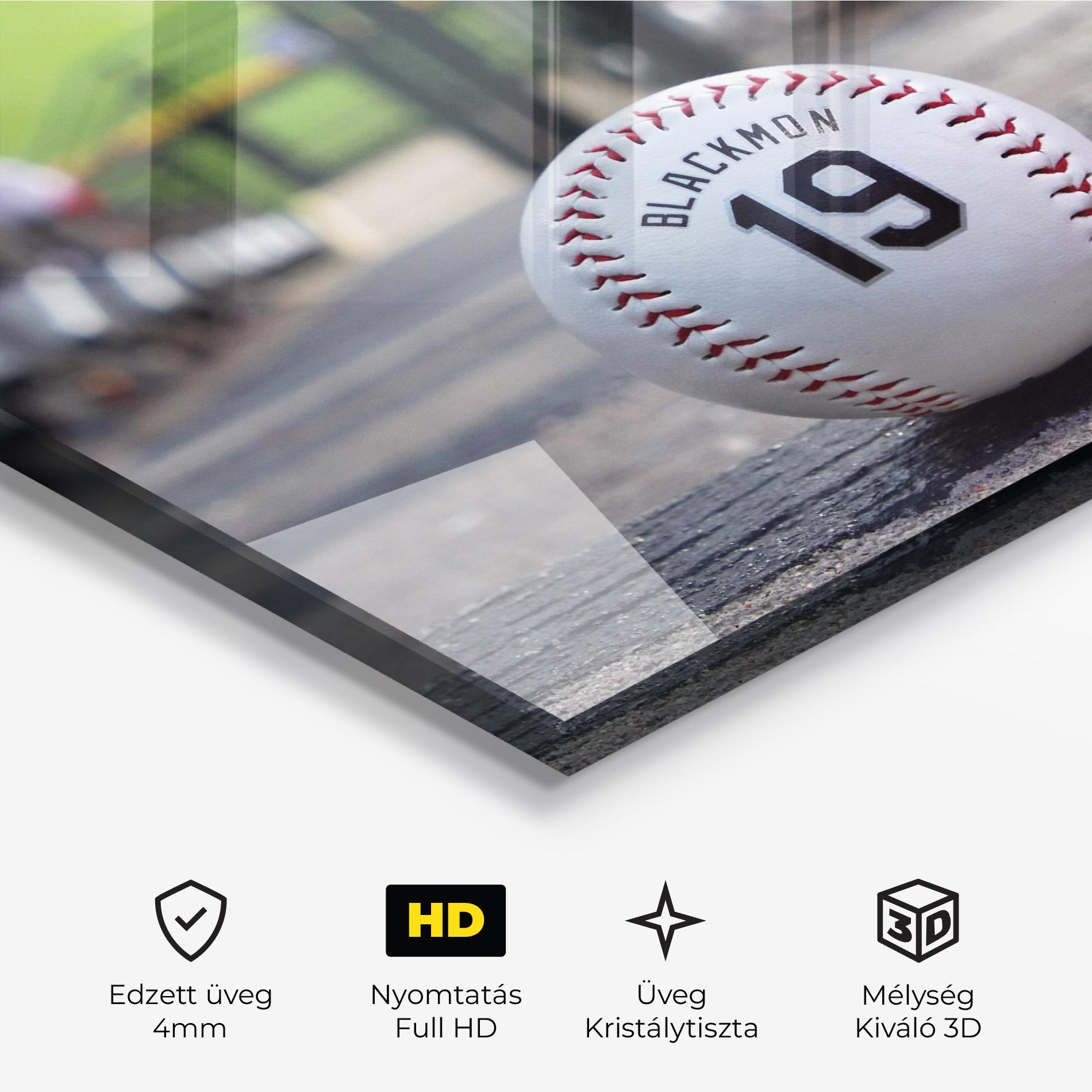 Üvegkép Baseball Nr 19 mockup 3