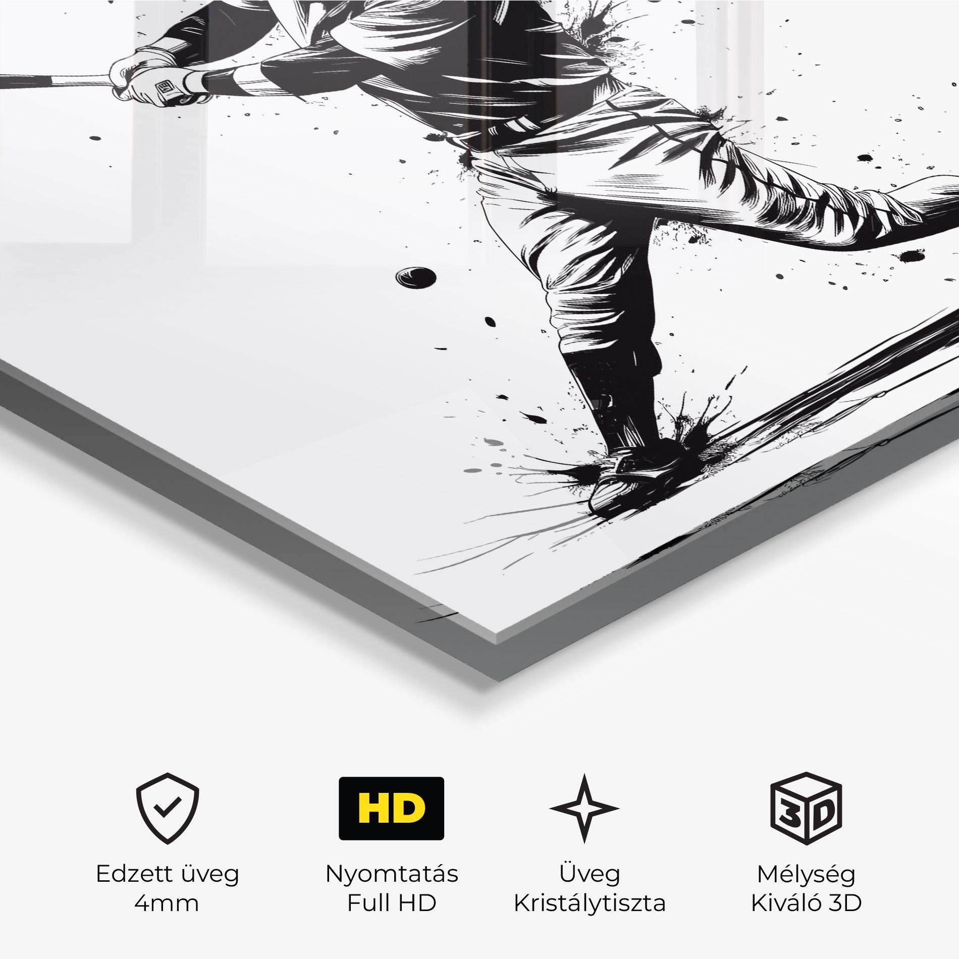 Üvegkép Baseball Splash mockup 3