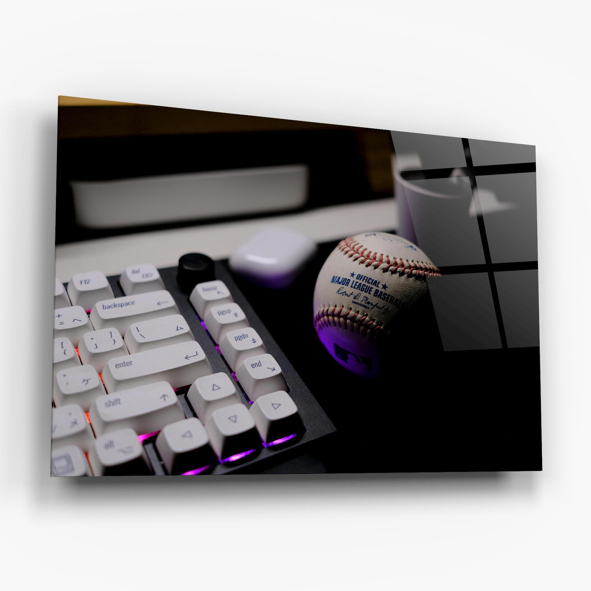Üvegkép Baseball Ball Gaming mockup 6