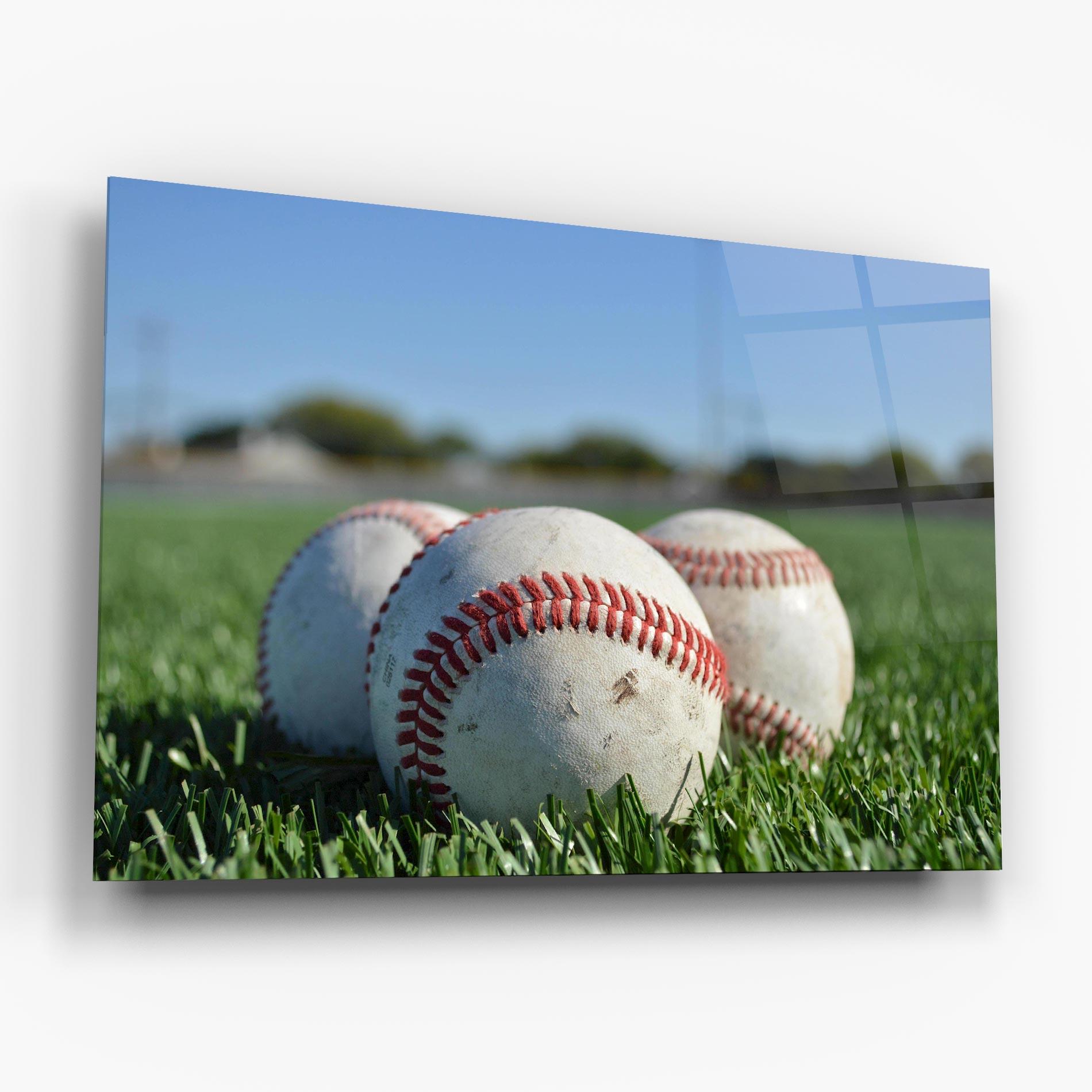 Üvegkép Baseball Ball In Grass mockup 6