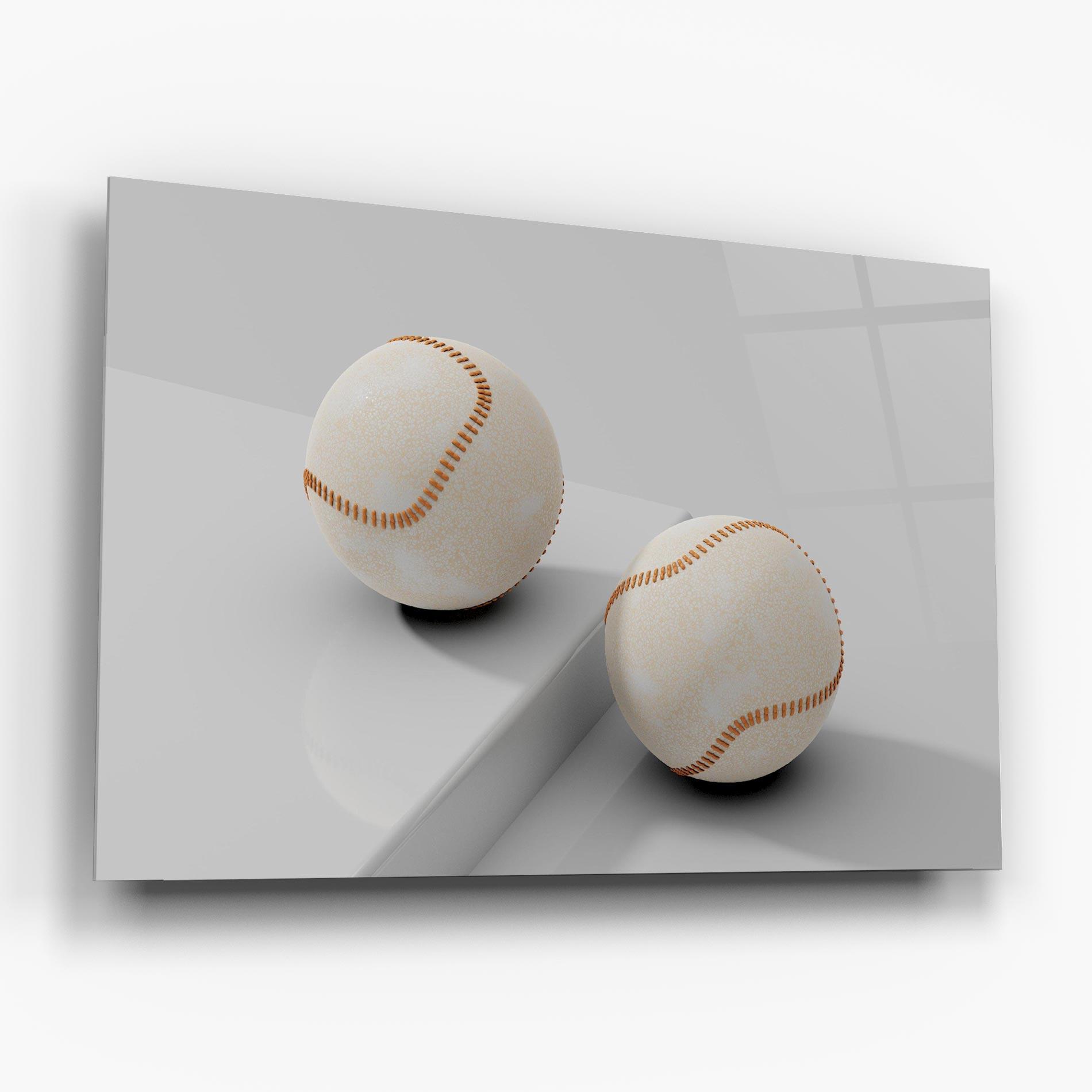 Üvegkép Baseball Ball On White mockup 6