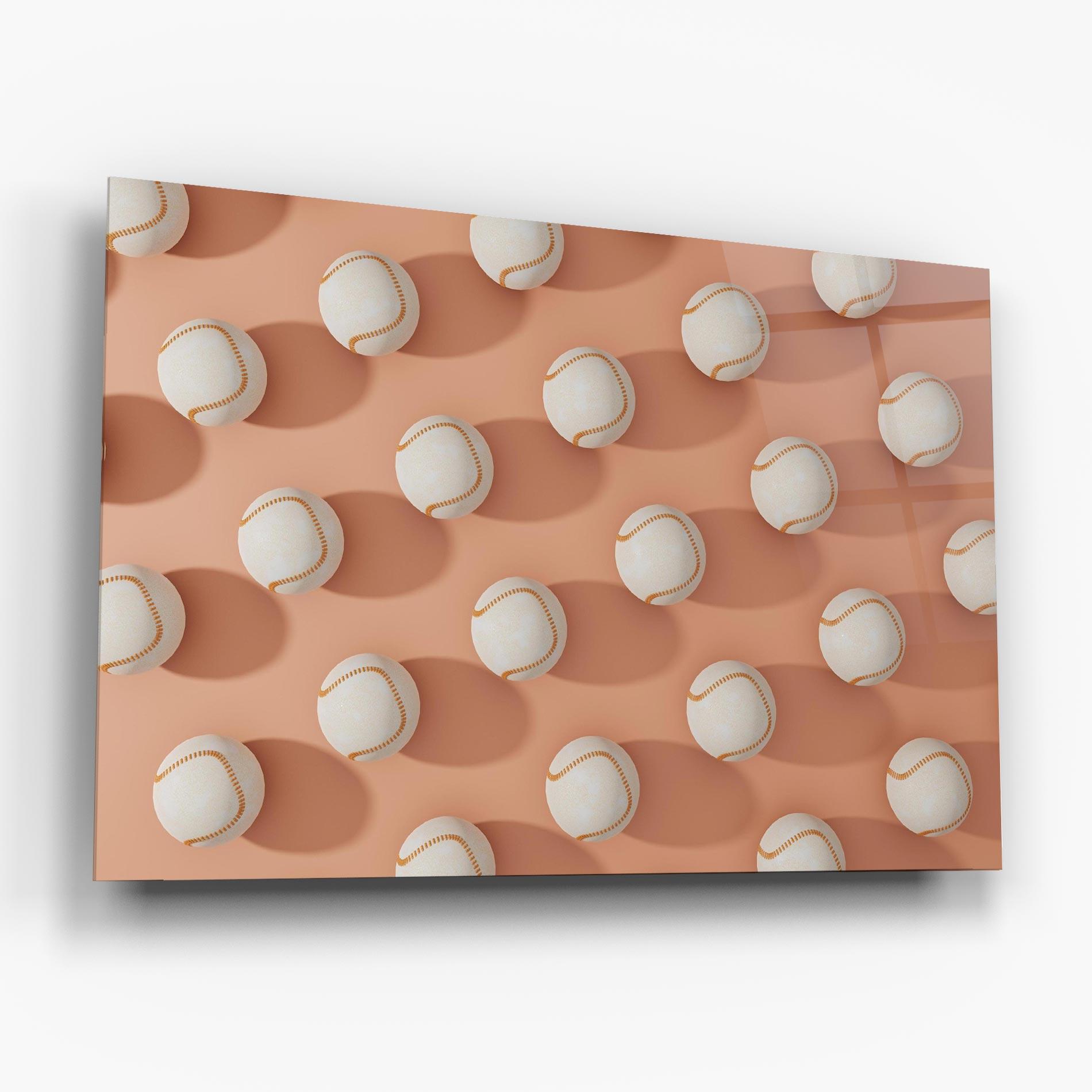 Üvegkép Baseball Ball Pattern mockup 6
