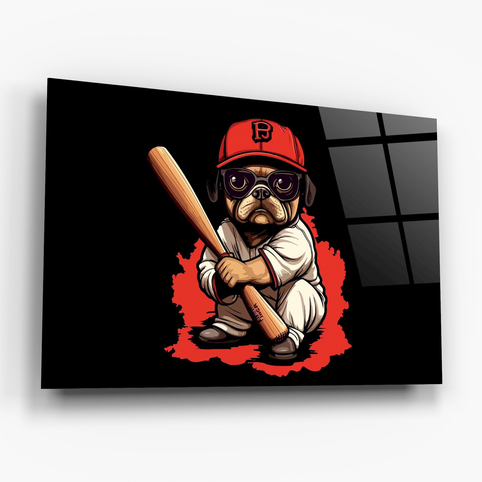 Üvegkép Baseball Dog mockup 6