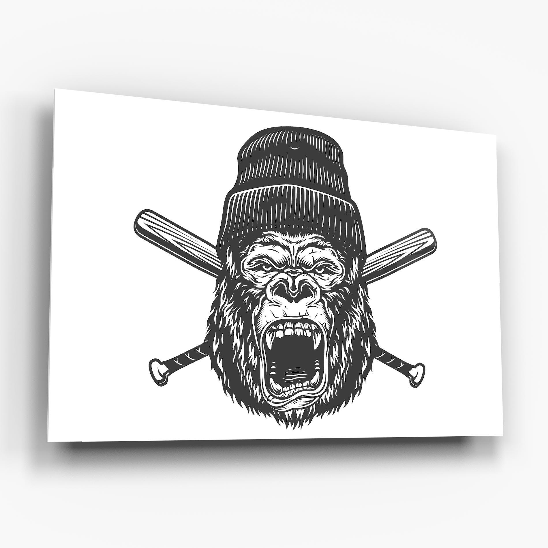 Üvegkép Baseball Gorilla mockup 6