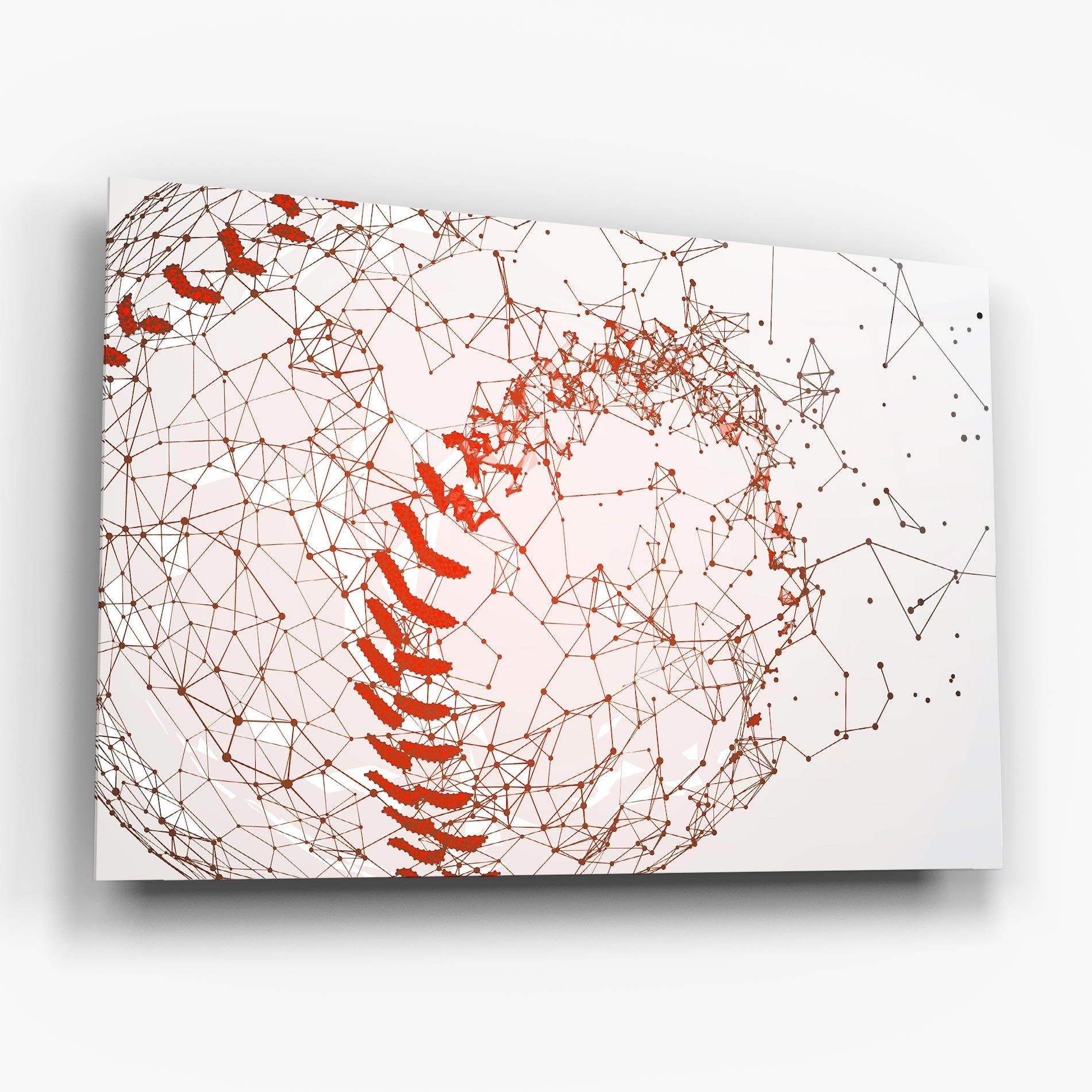 Üvegkép Baseball Line Art mockup 6