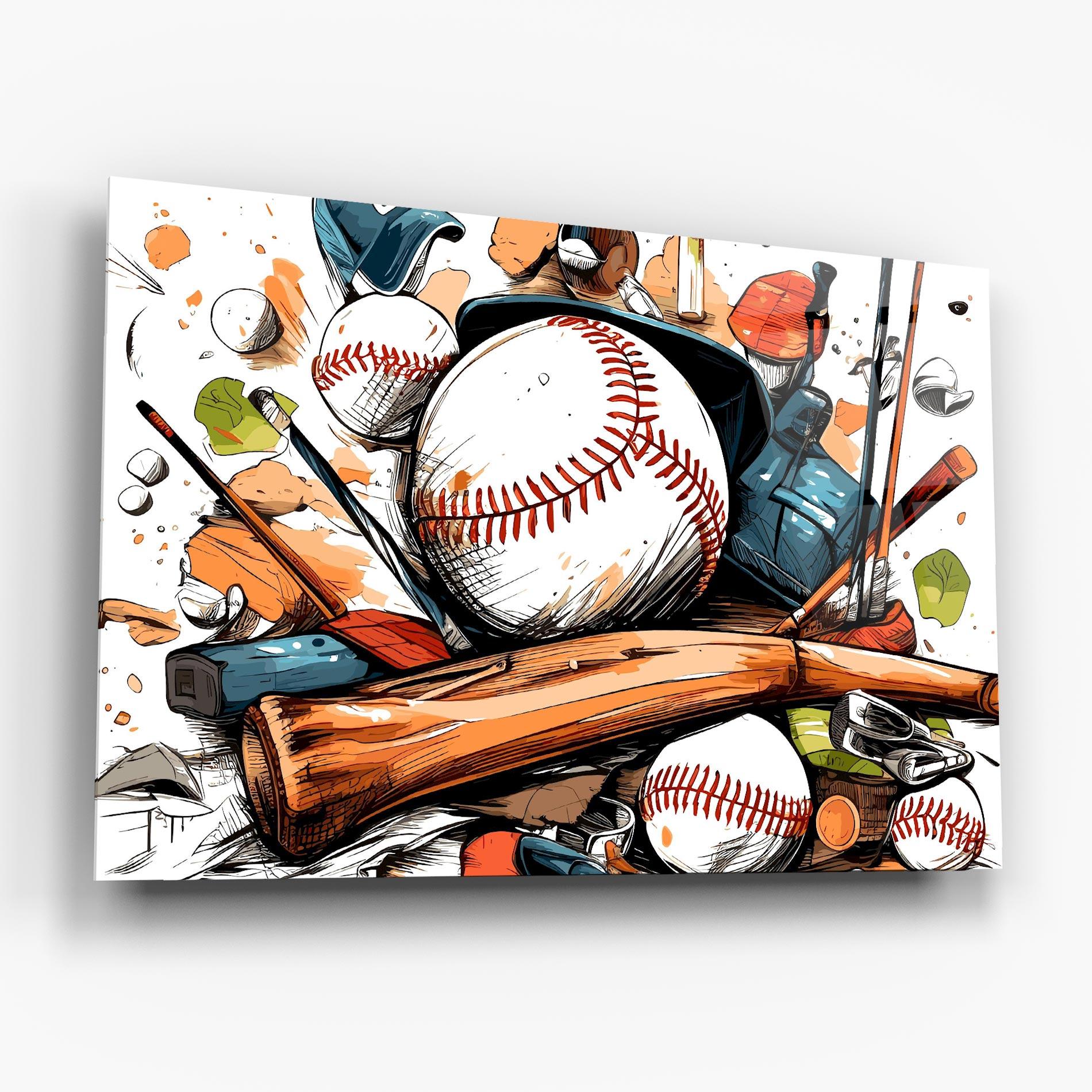 Üvegkép Baseball Trash mockup 6